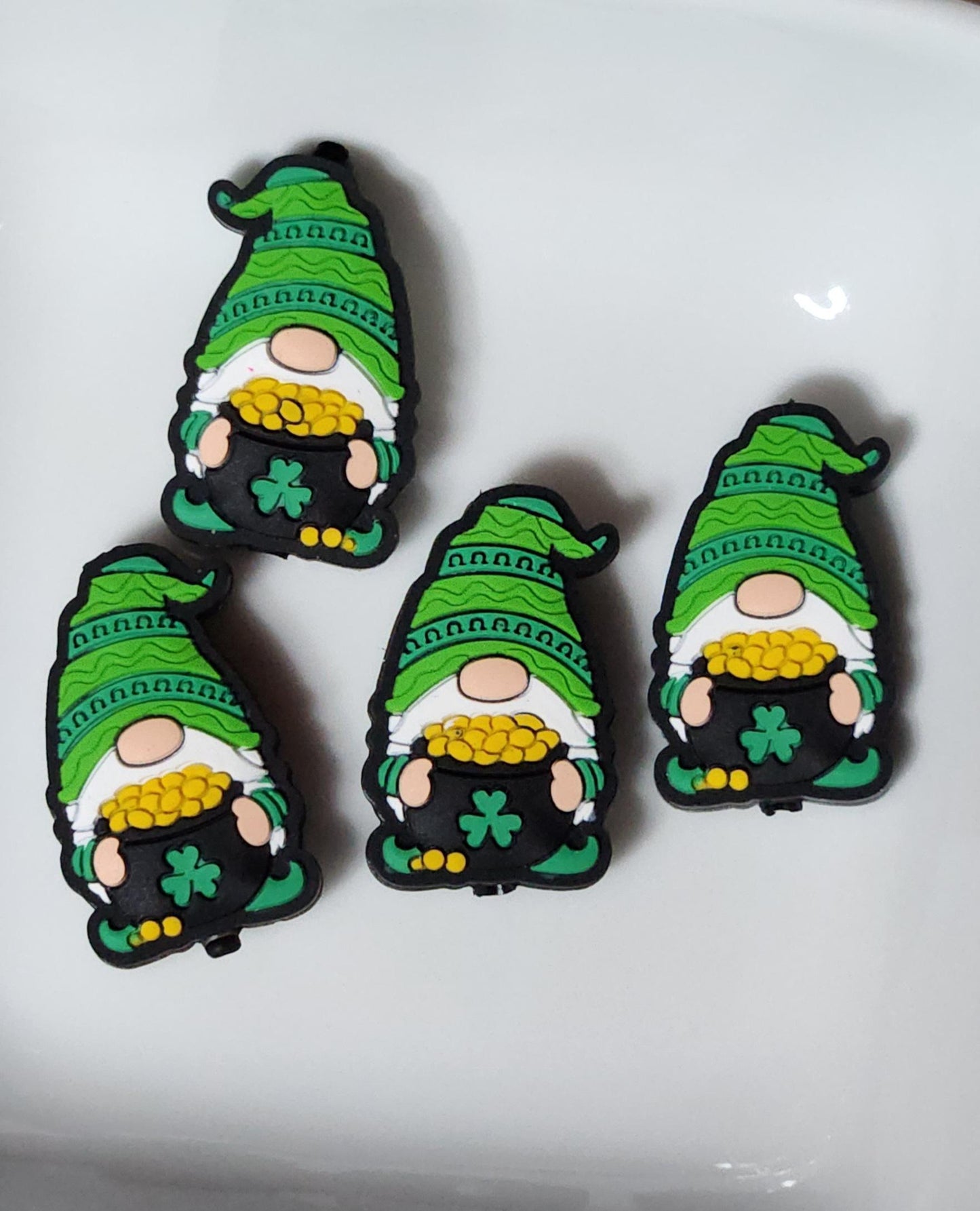 St Patrick's Day Silicone focal beads