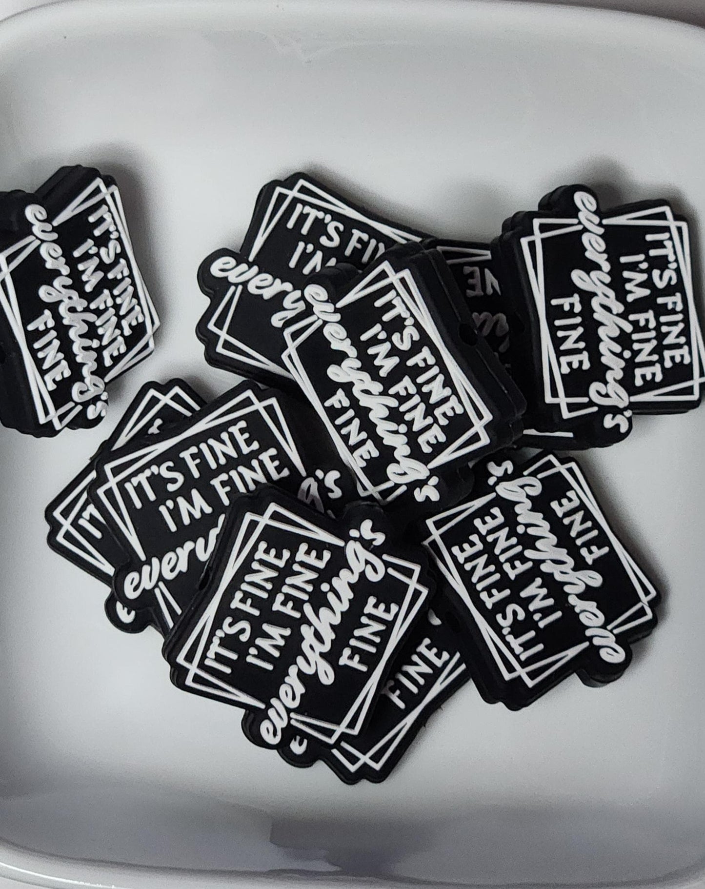 Sayings 2 Silicone focal beads