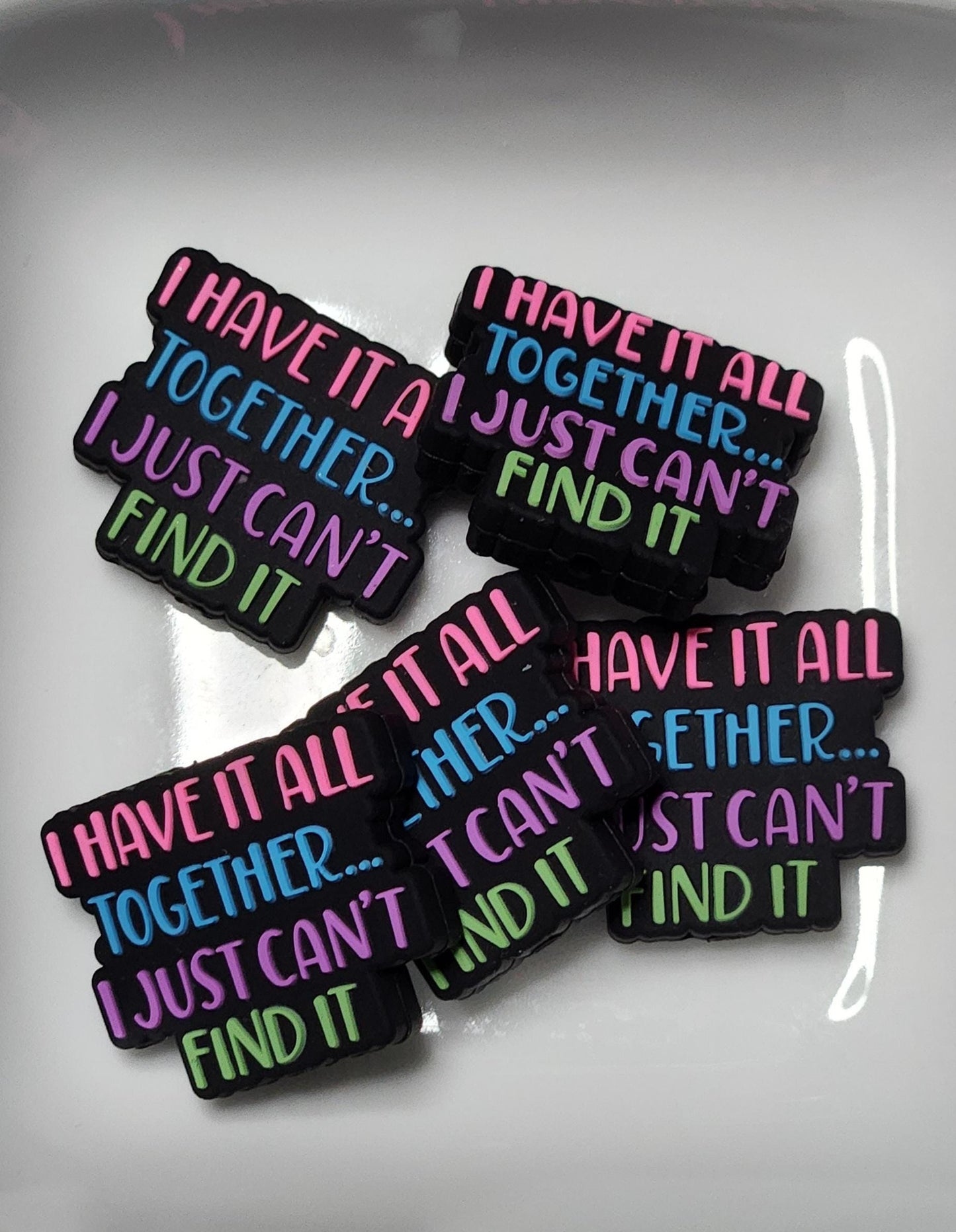 Sayings 3 Silicone focal beads