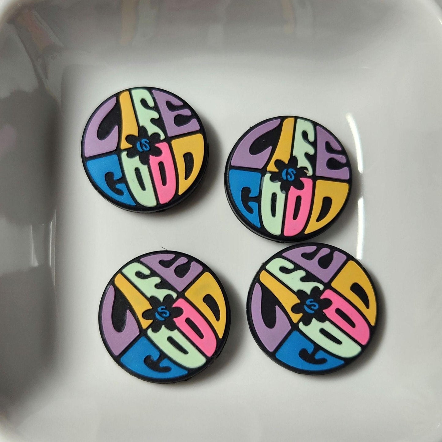 Sayings Silicone focal beads