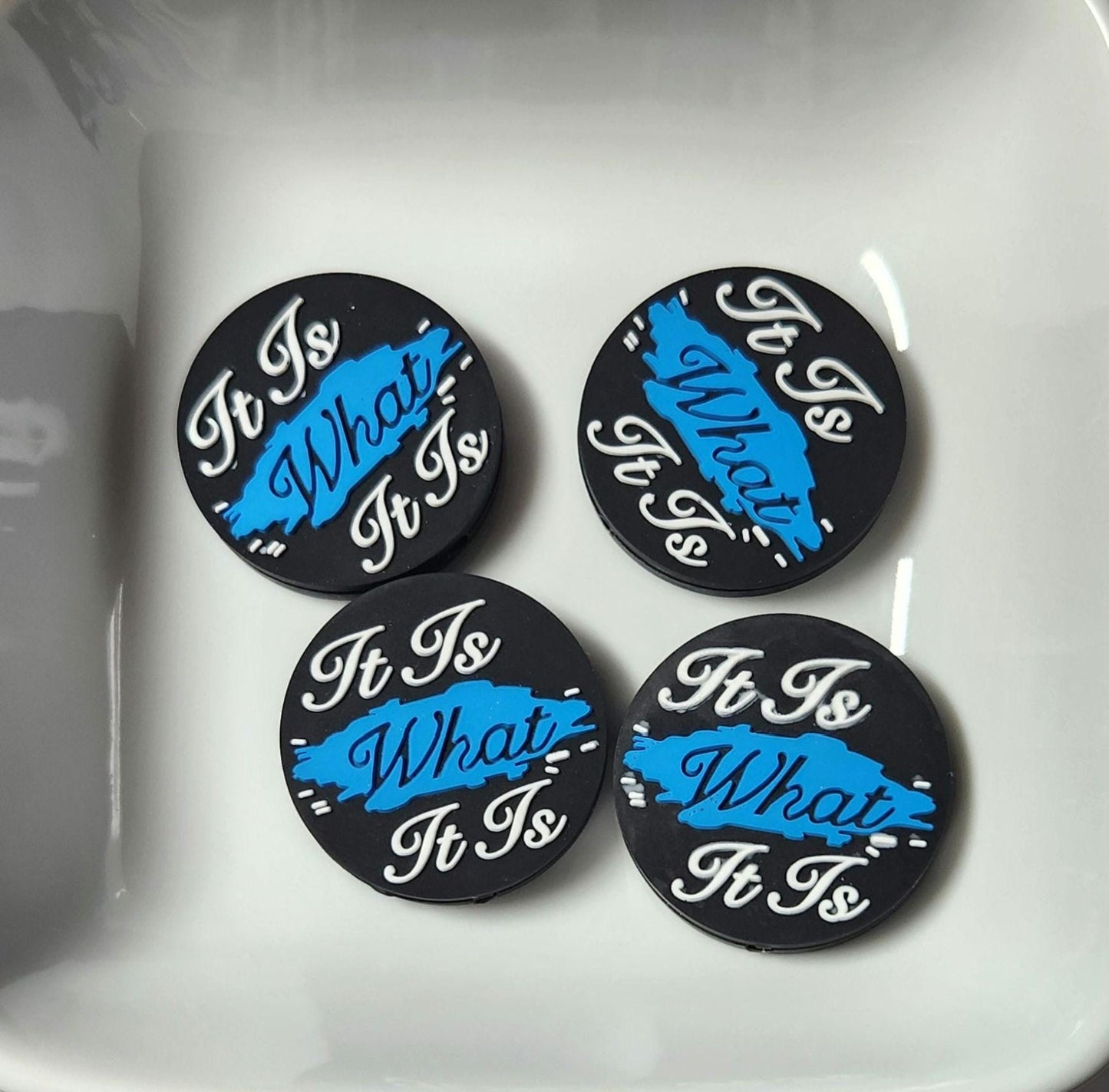 Sayings Silicone focal beads