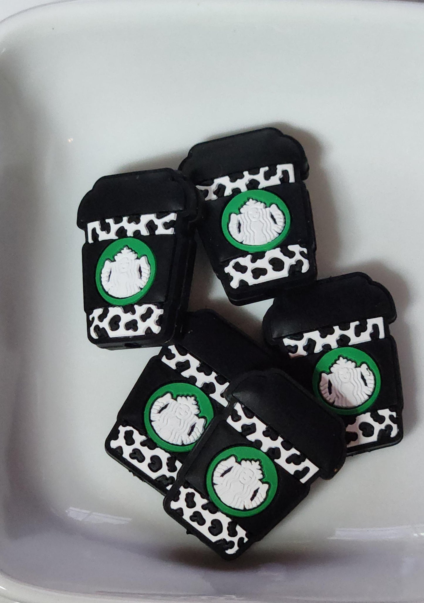 Leopard Cup Silicone focal bead