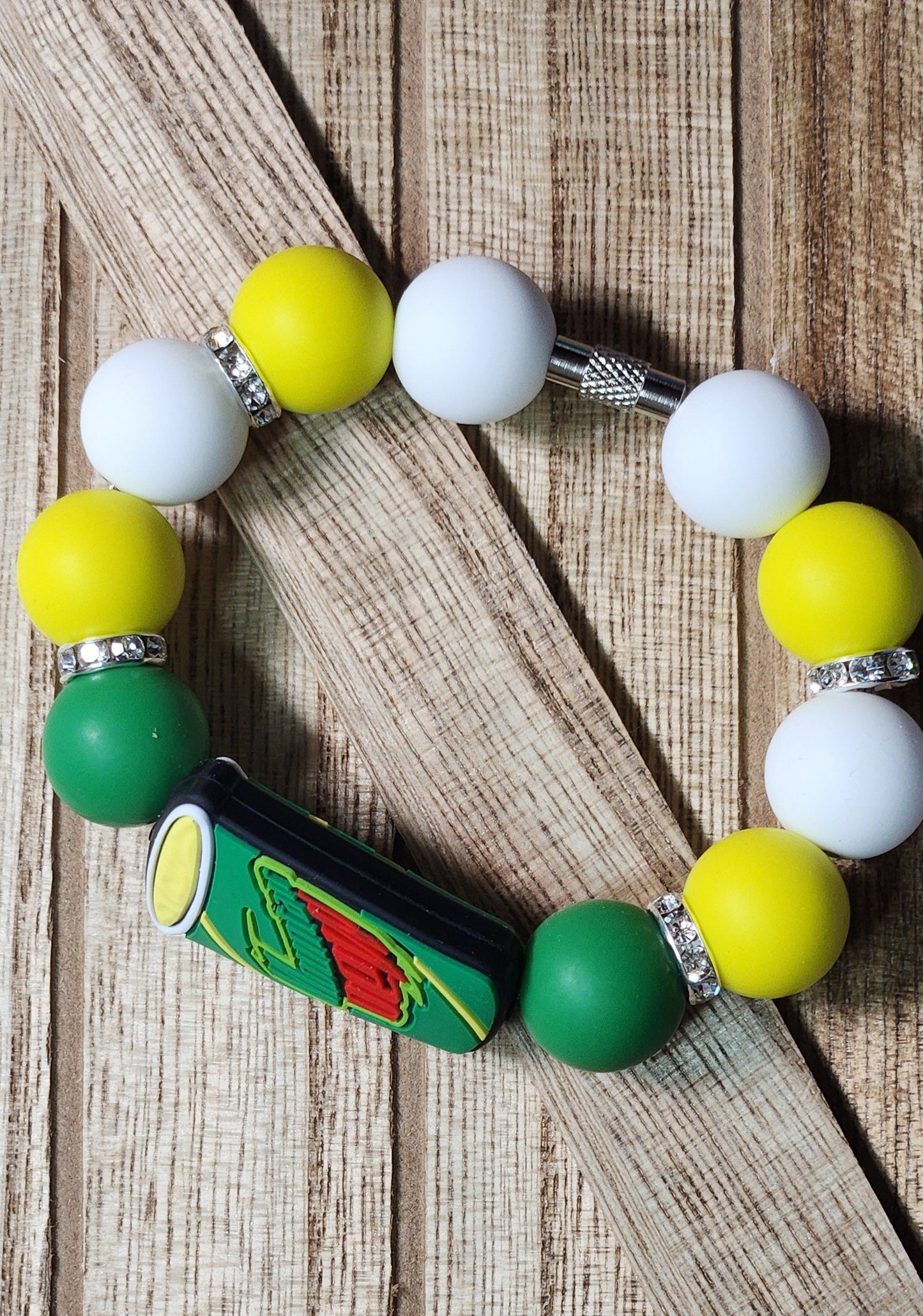 Mt Dew silicone beaded tumbler cup charm