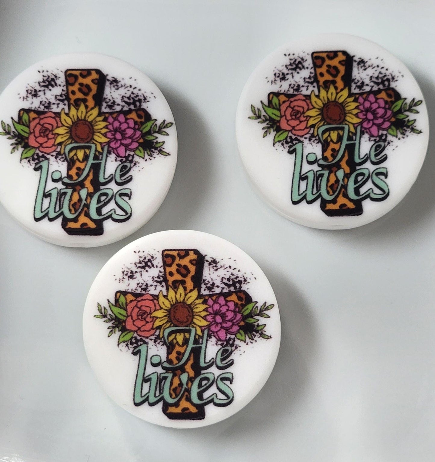Religious Silicone focal beads
