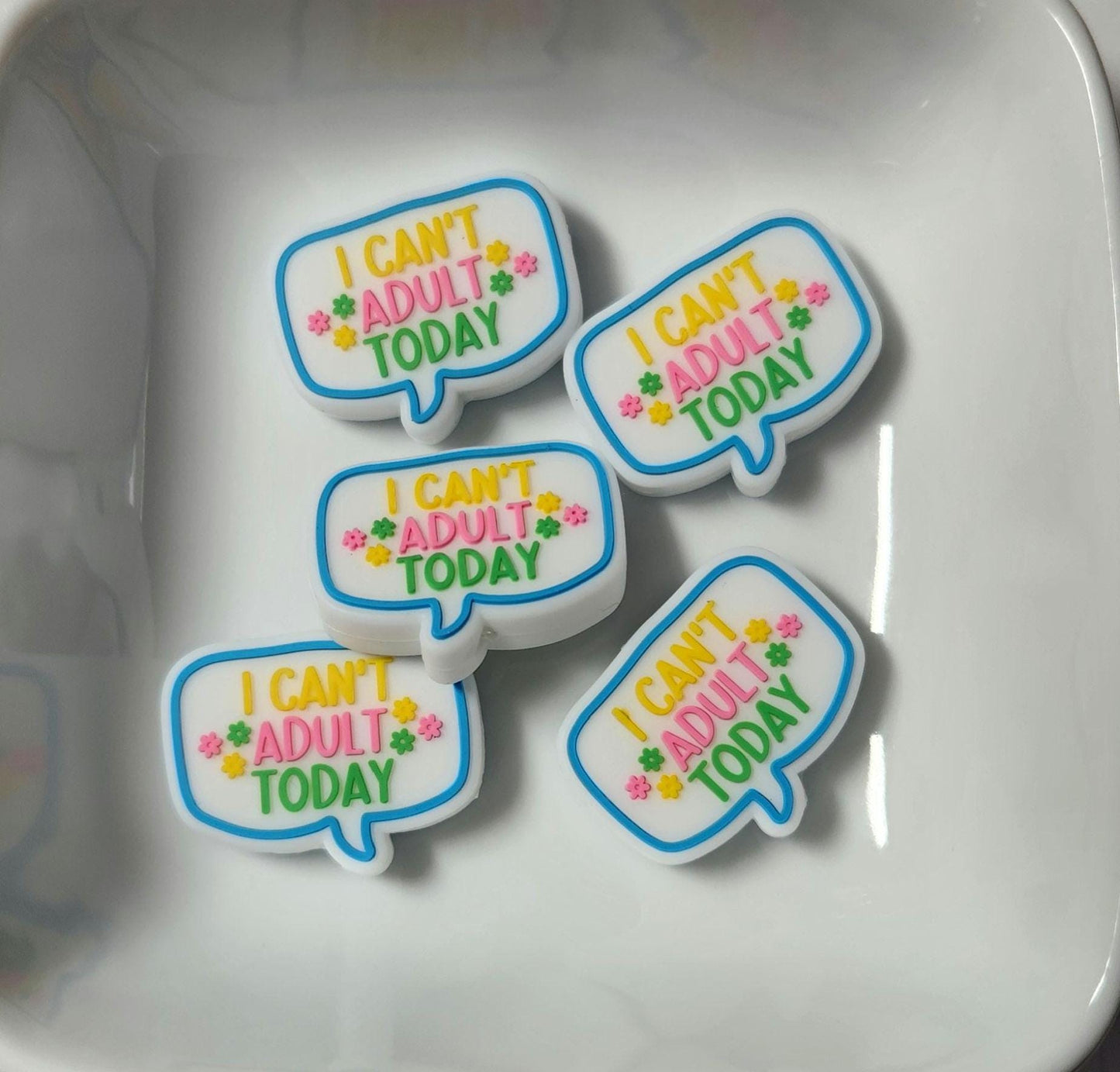 Sayings Silicone focal beads