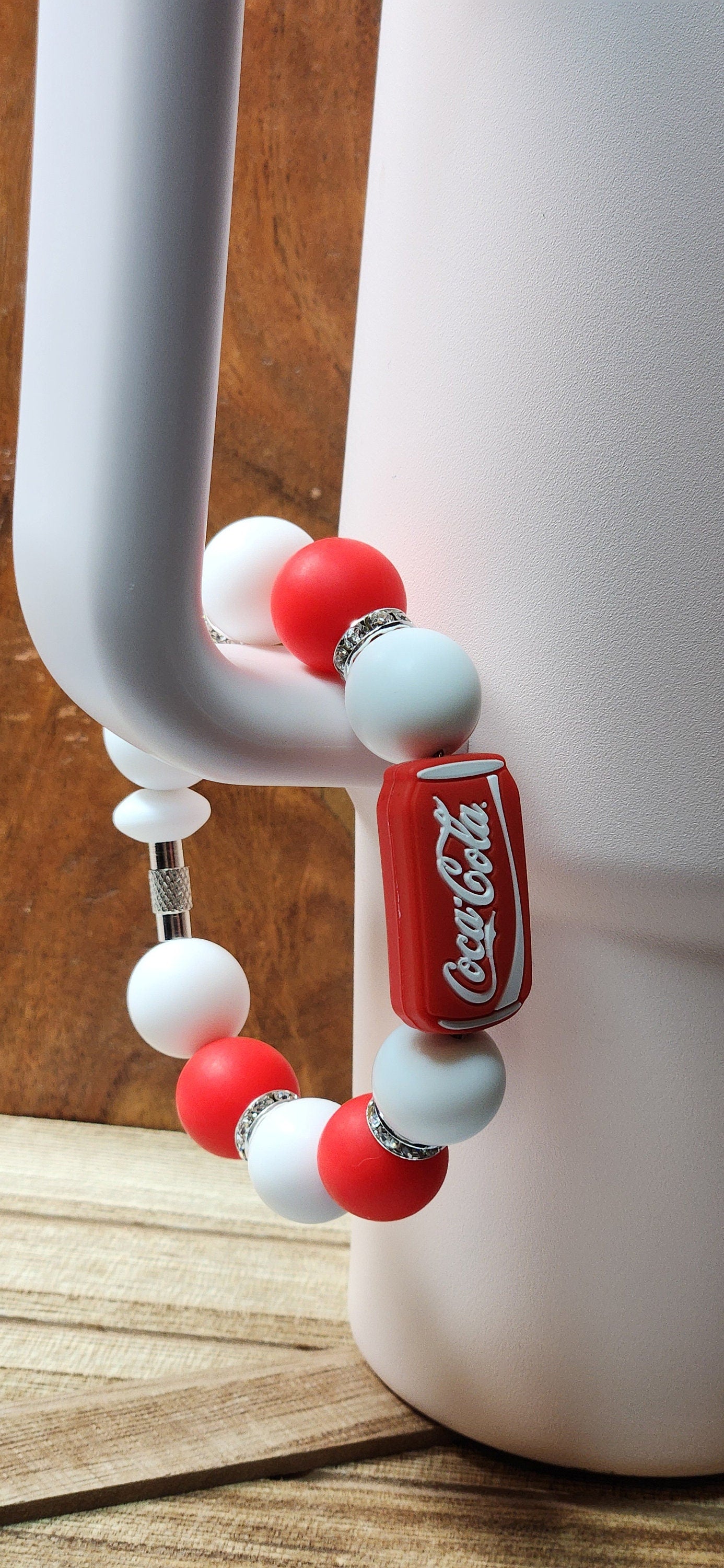 Cola silicone beaded tumbler cup charm