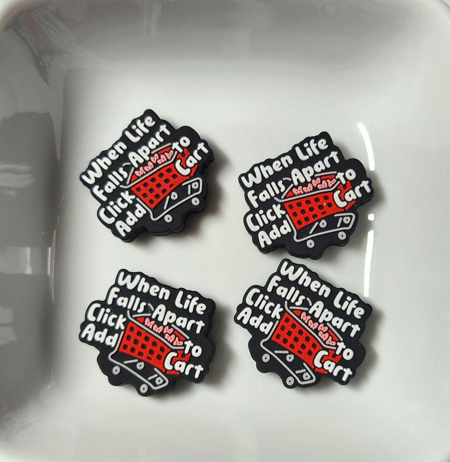 Sayings Silicone focal beads