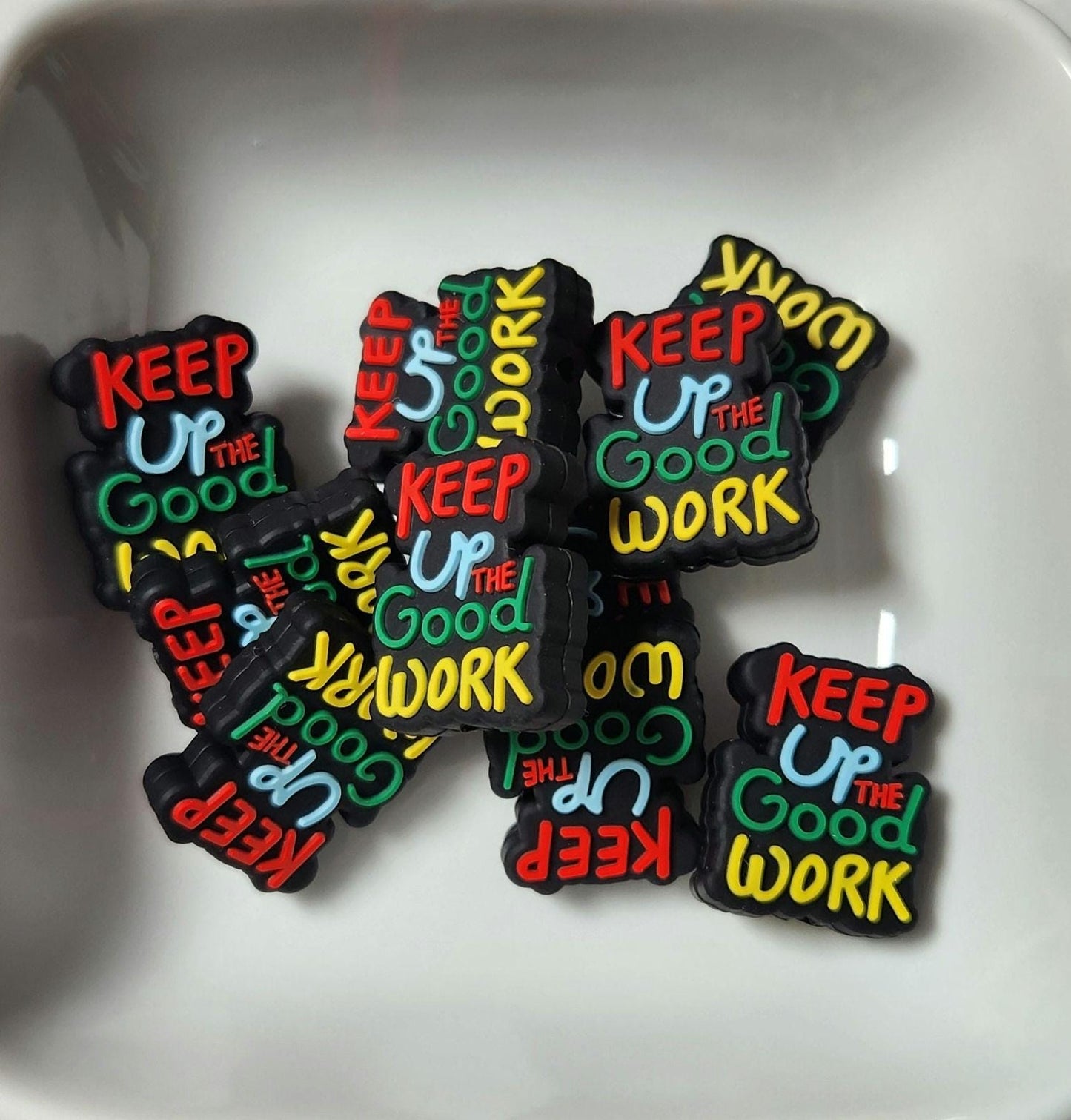 Sayings 2 Silicone focal beads