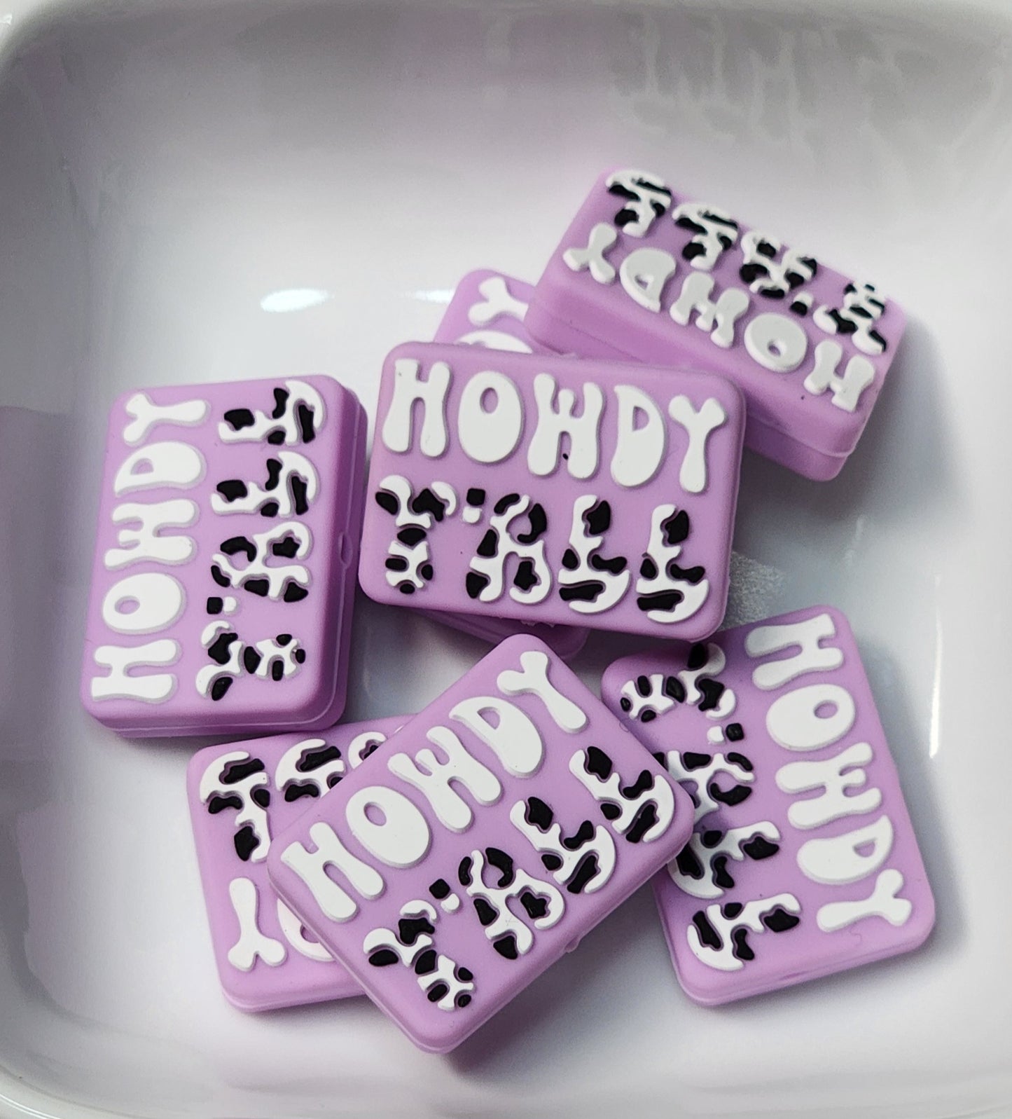 Western Themed Silicone focal beads