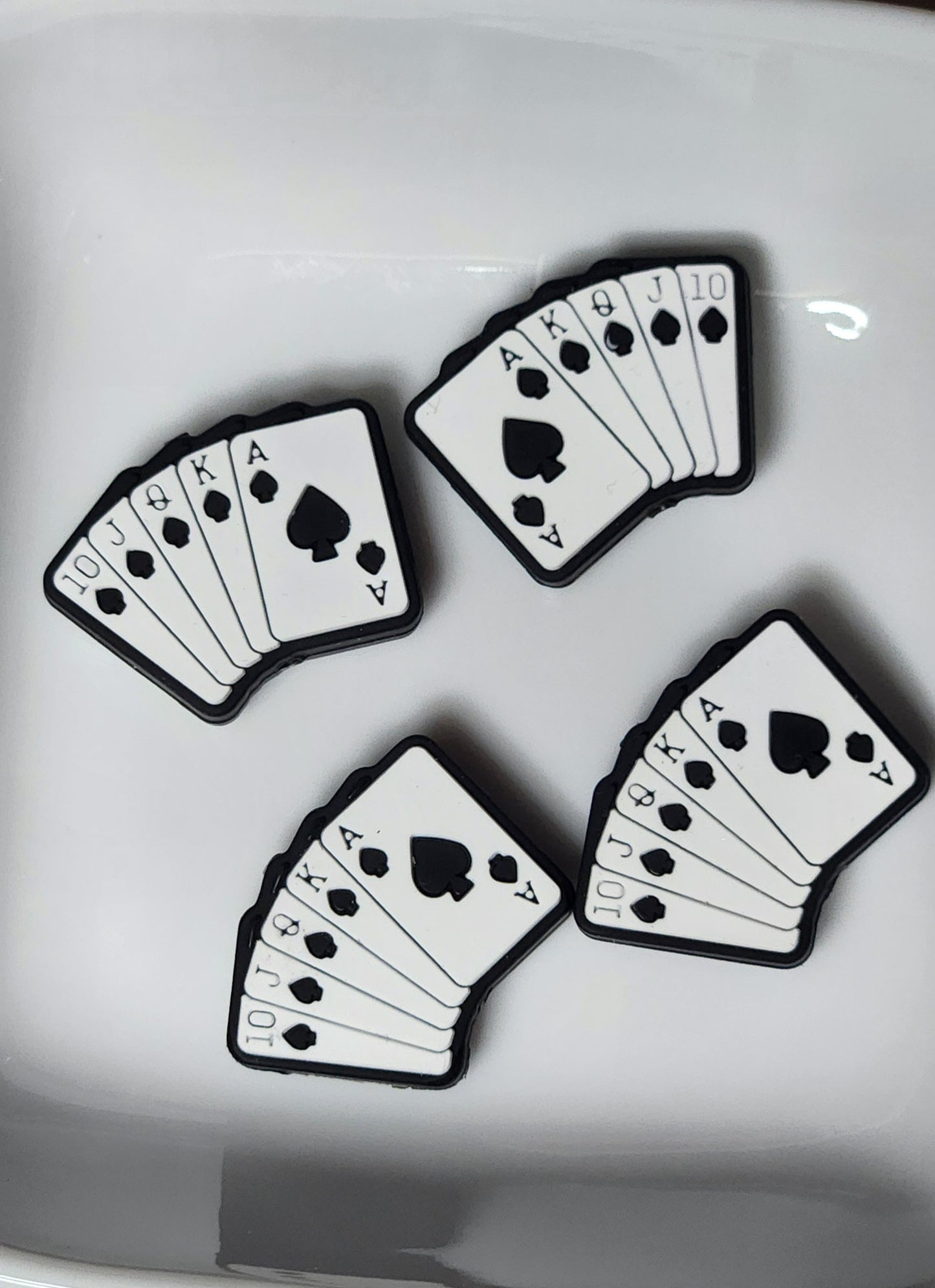 Playing Cards Silicone focal bead
