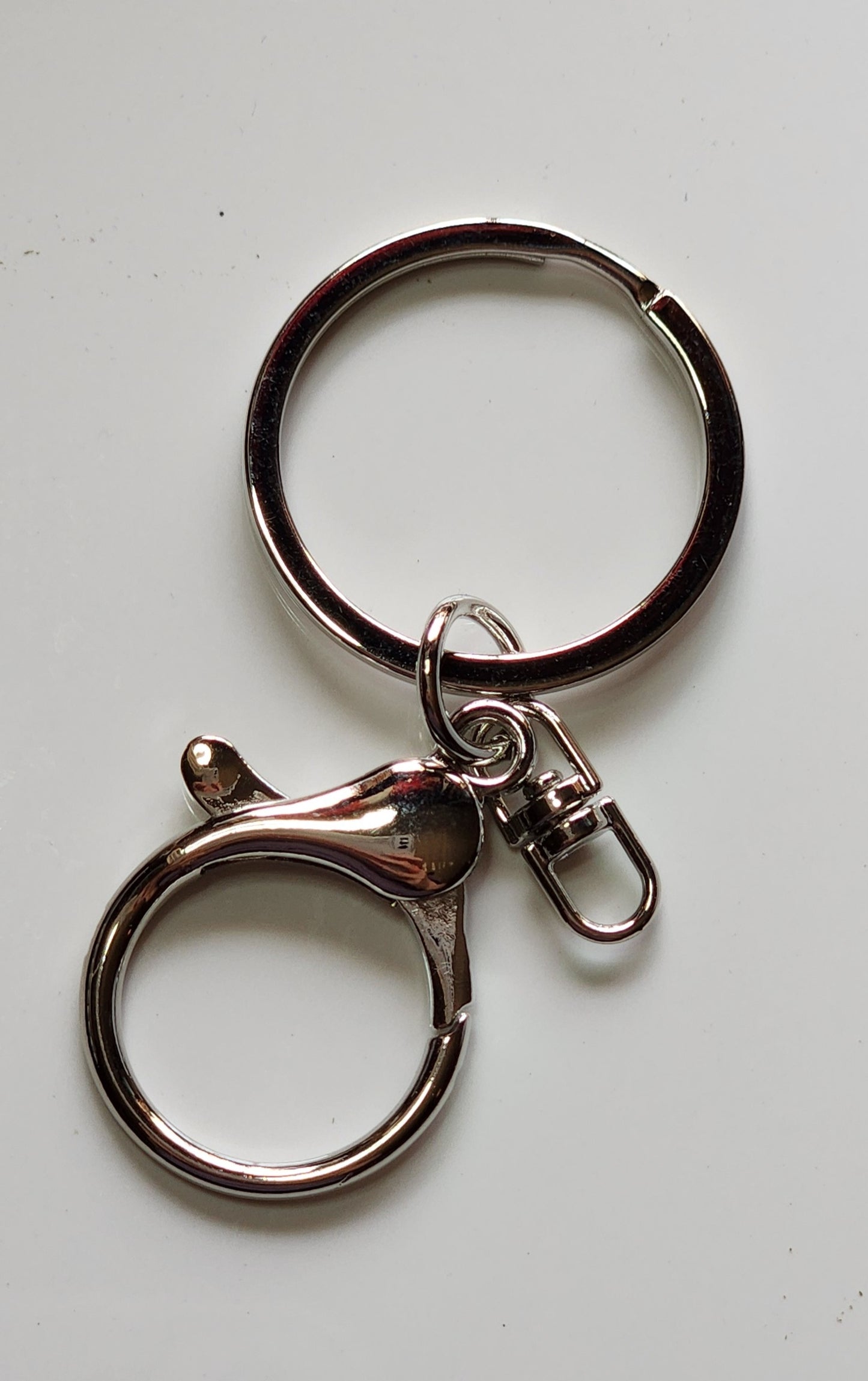 Silver keyring with lobster clasp