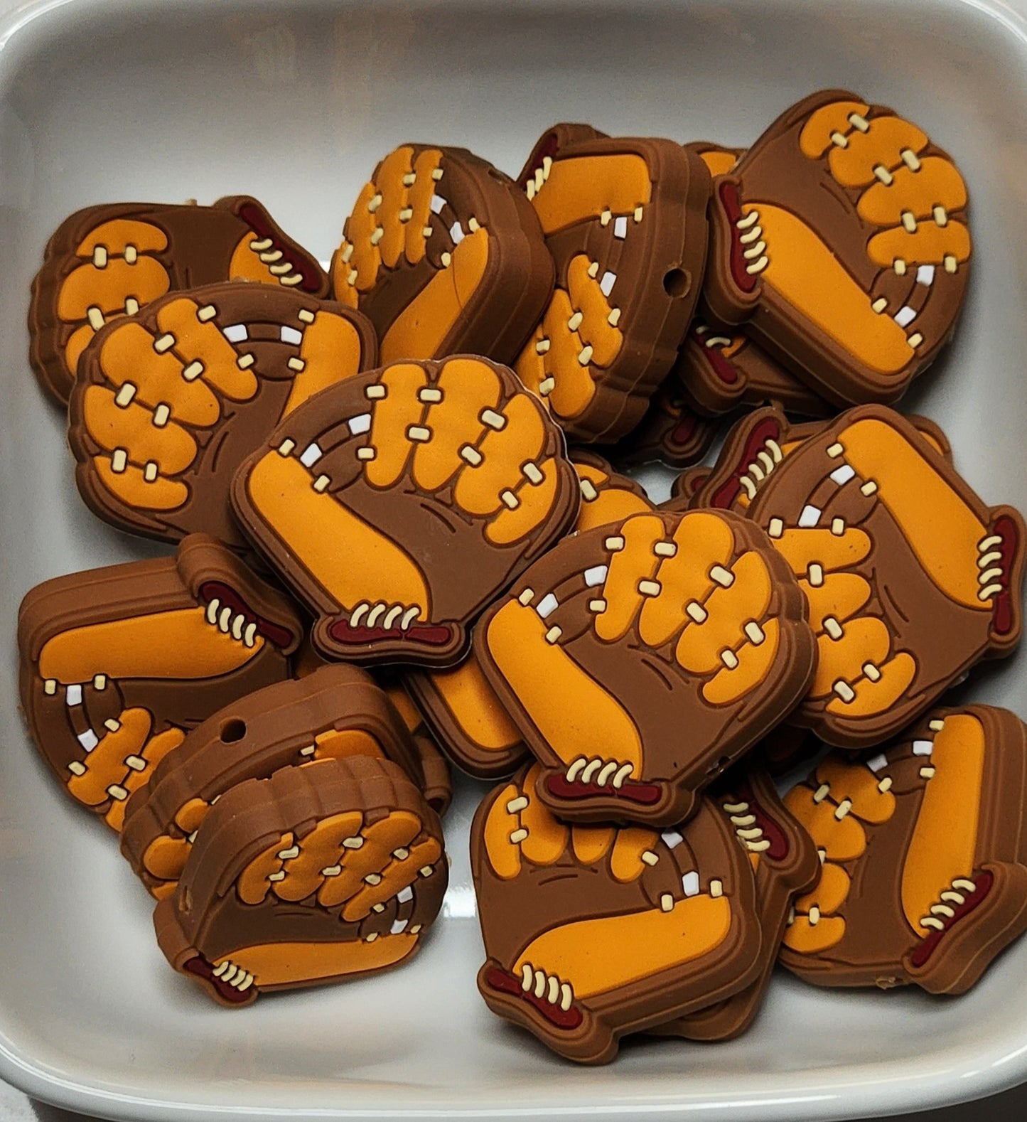 Sports Themed Silicone focal beads