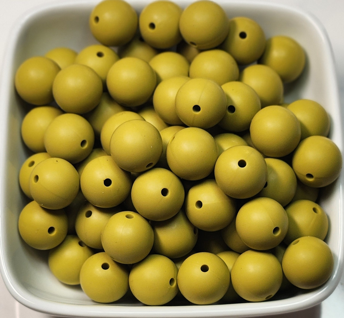 15 mm Solid Silicone Beads 20 pack