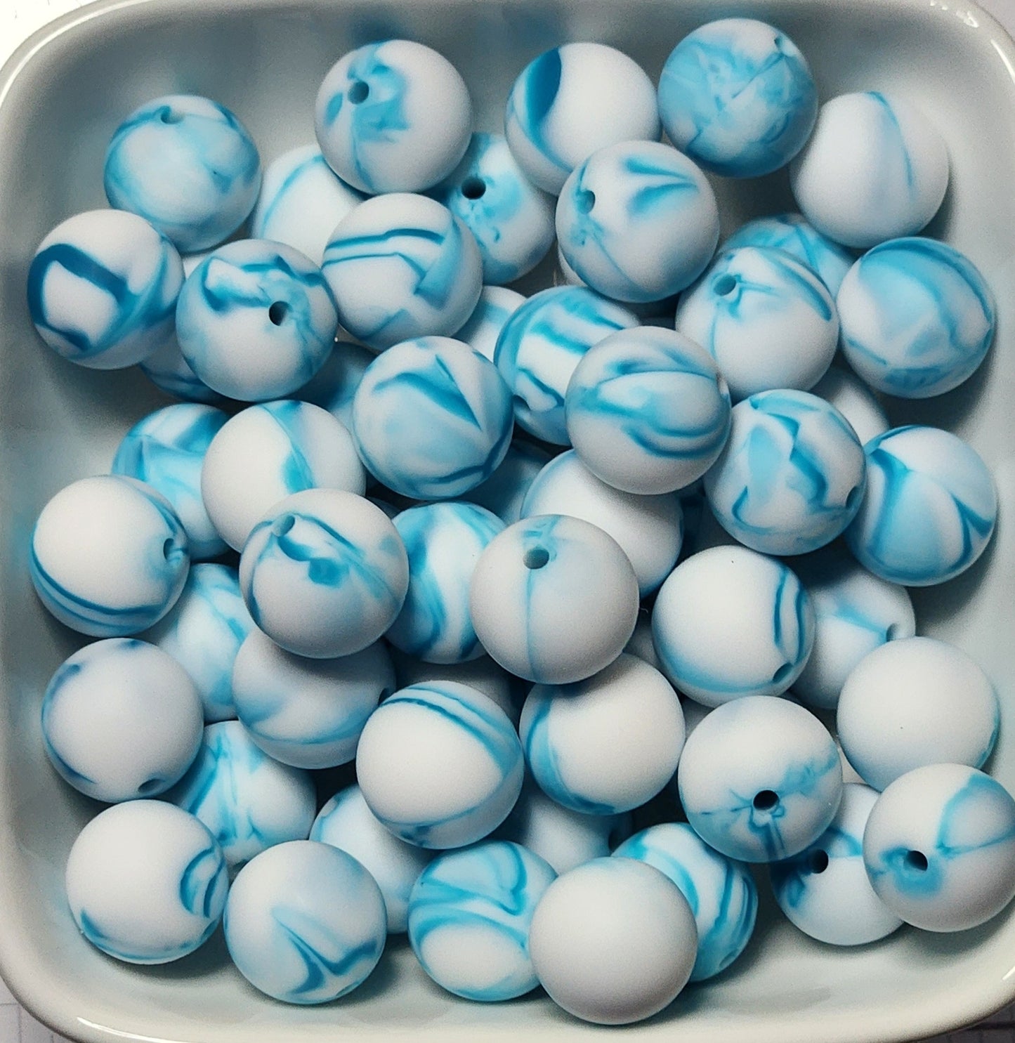 15 mm Solid Silicone Beads 20 pack