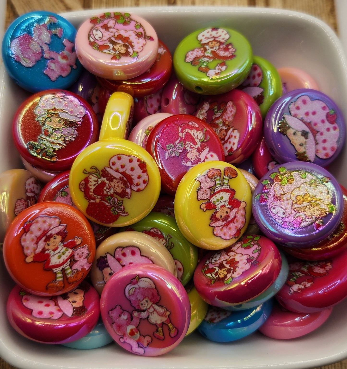 Acrylic Strawberry Girl focal beads