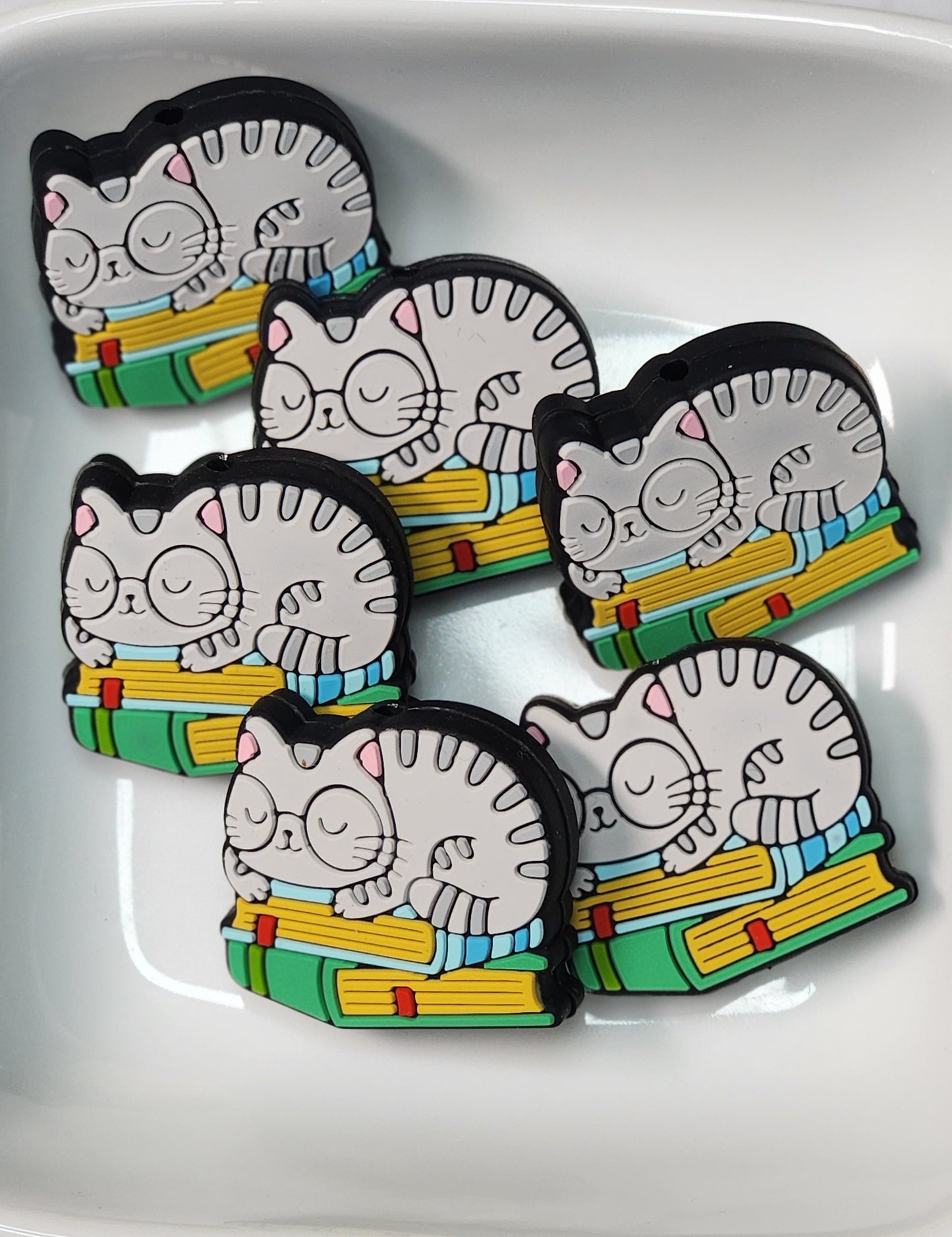 Book Themed Silicone focal beads