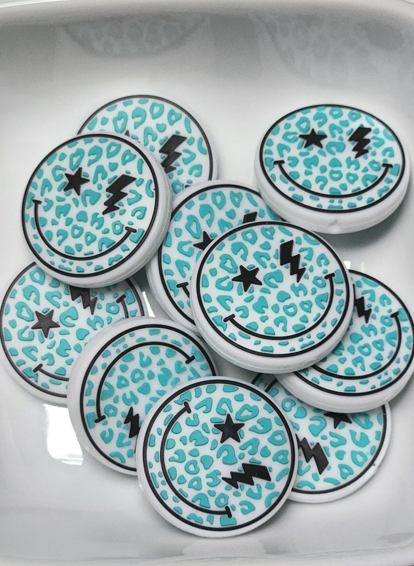 Smiley Silicone focal beads