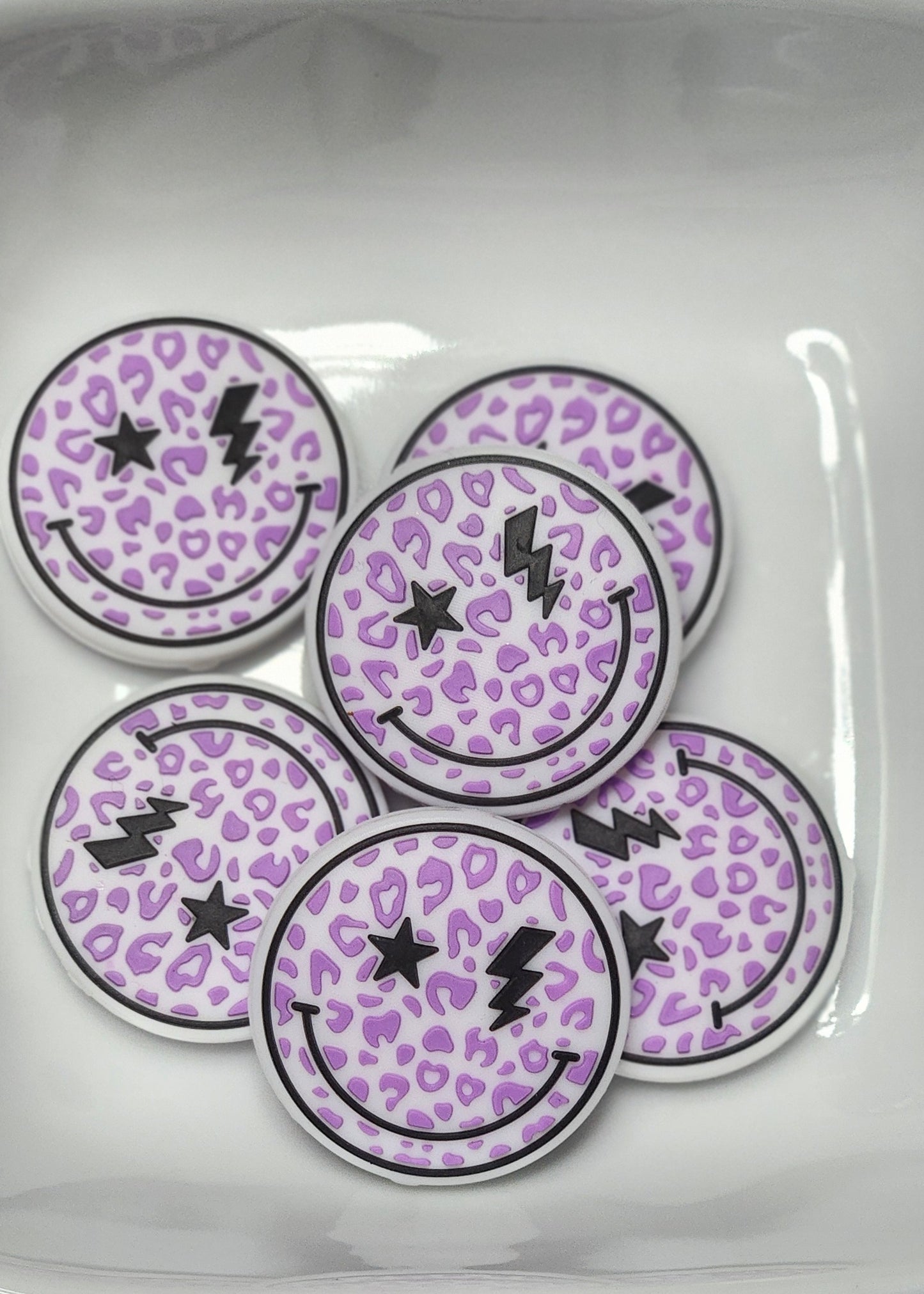 Smiley Silicone focal beads