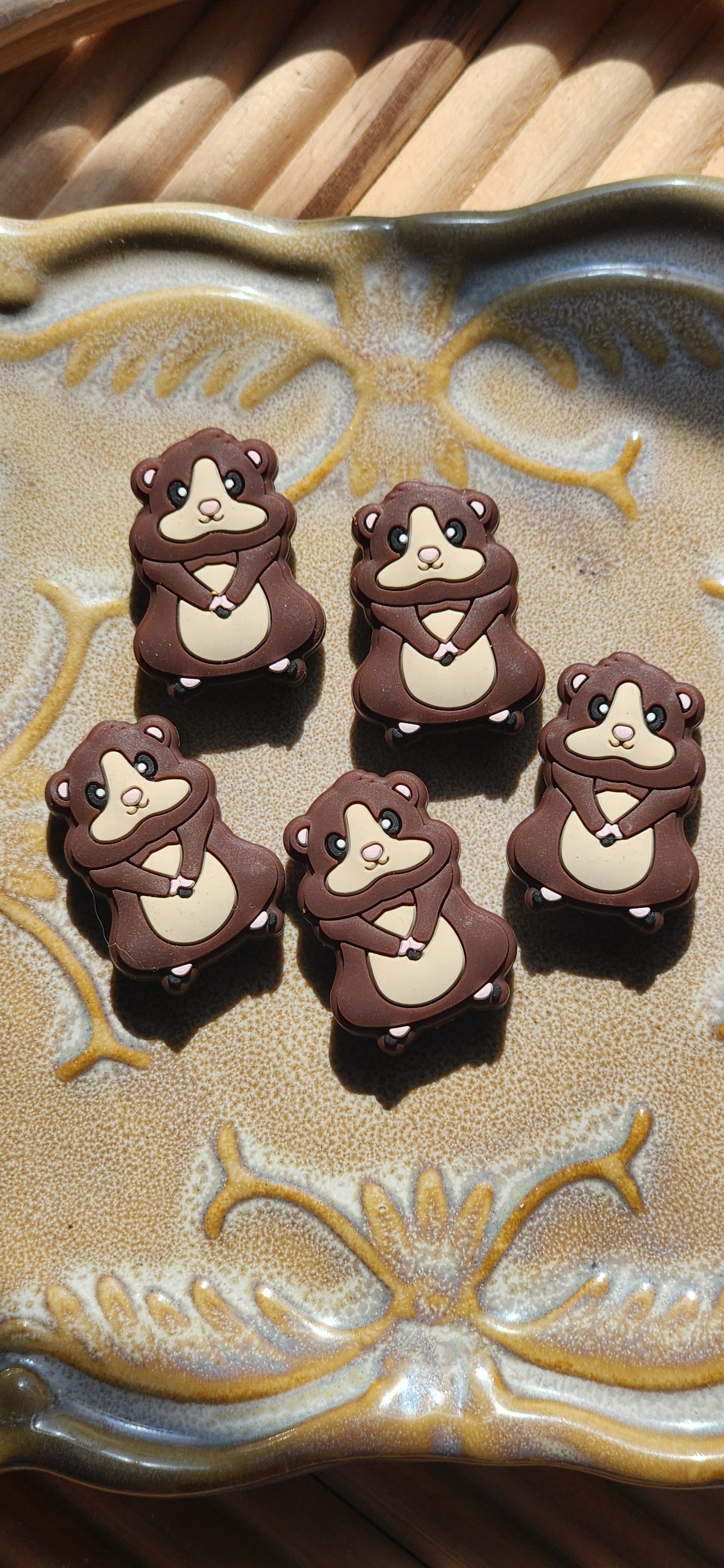 Guinea Pig Silicone focal bead