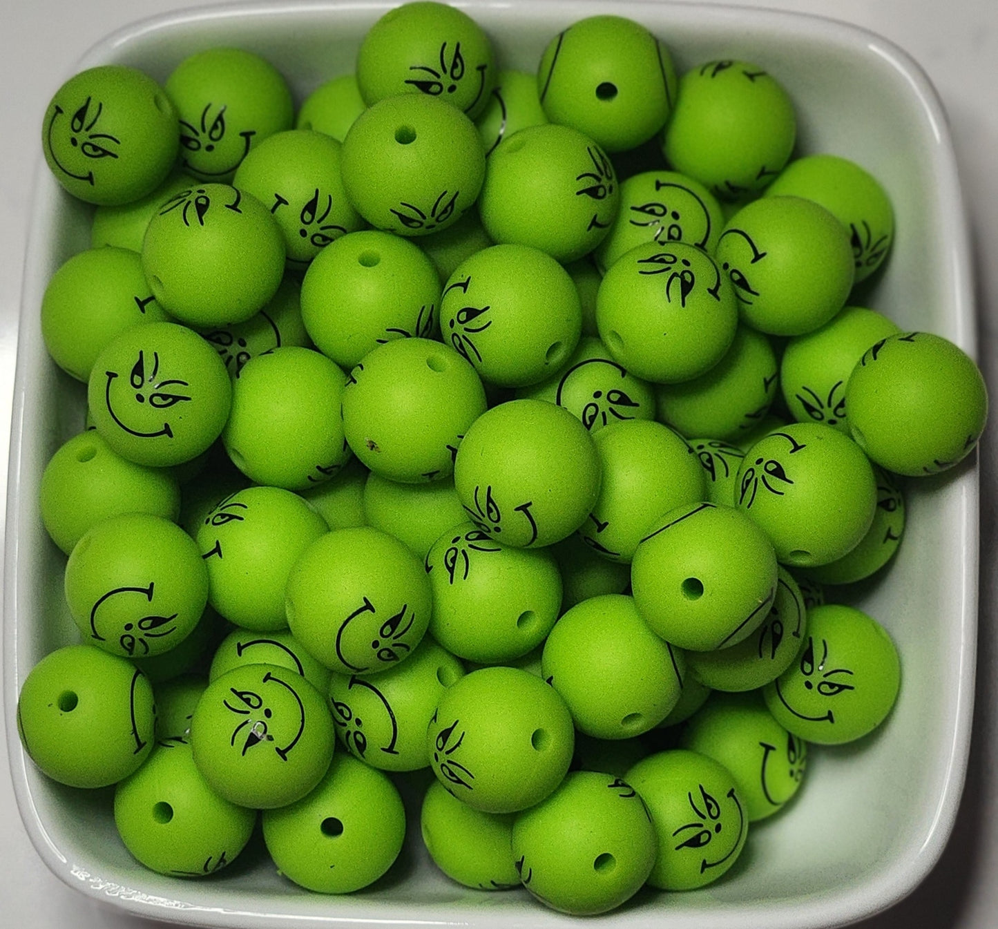 15 mm Printed Silicone Beads 10 pack