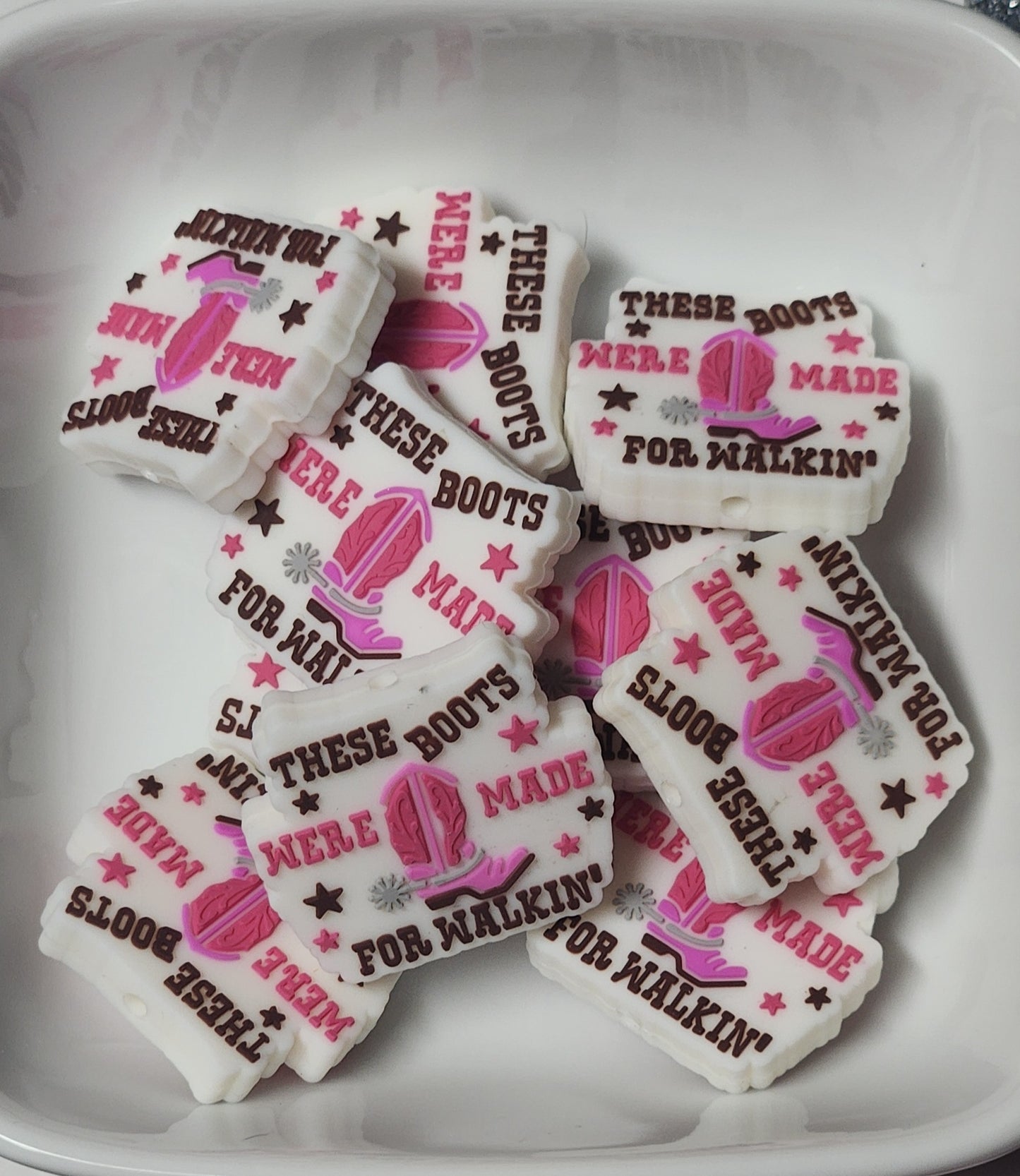 Western Themed Silicone focal beads