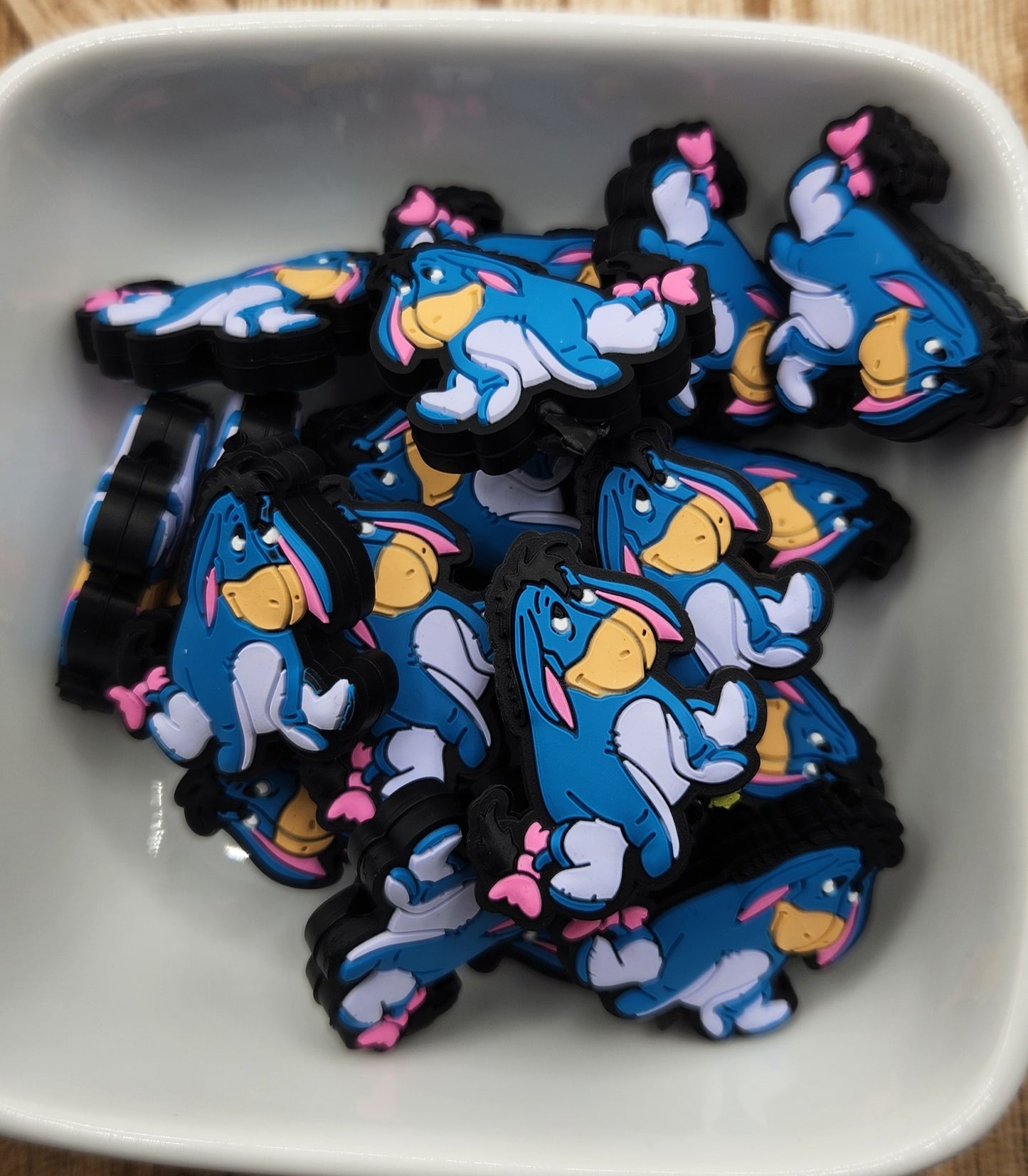Sad Donkey Silicone focal bead
