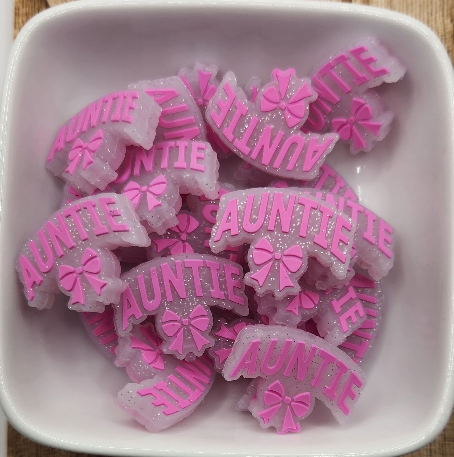 Auntie silicone focal bead