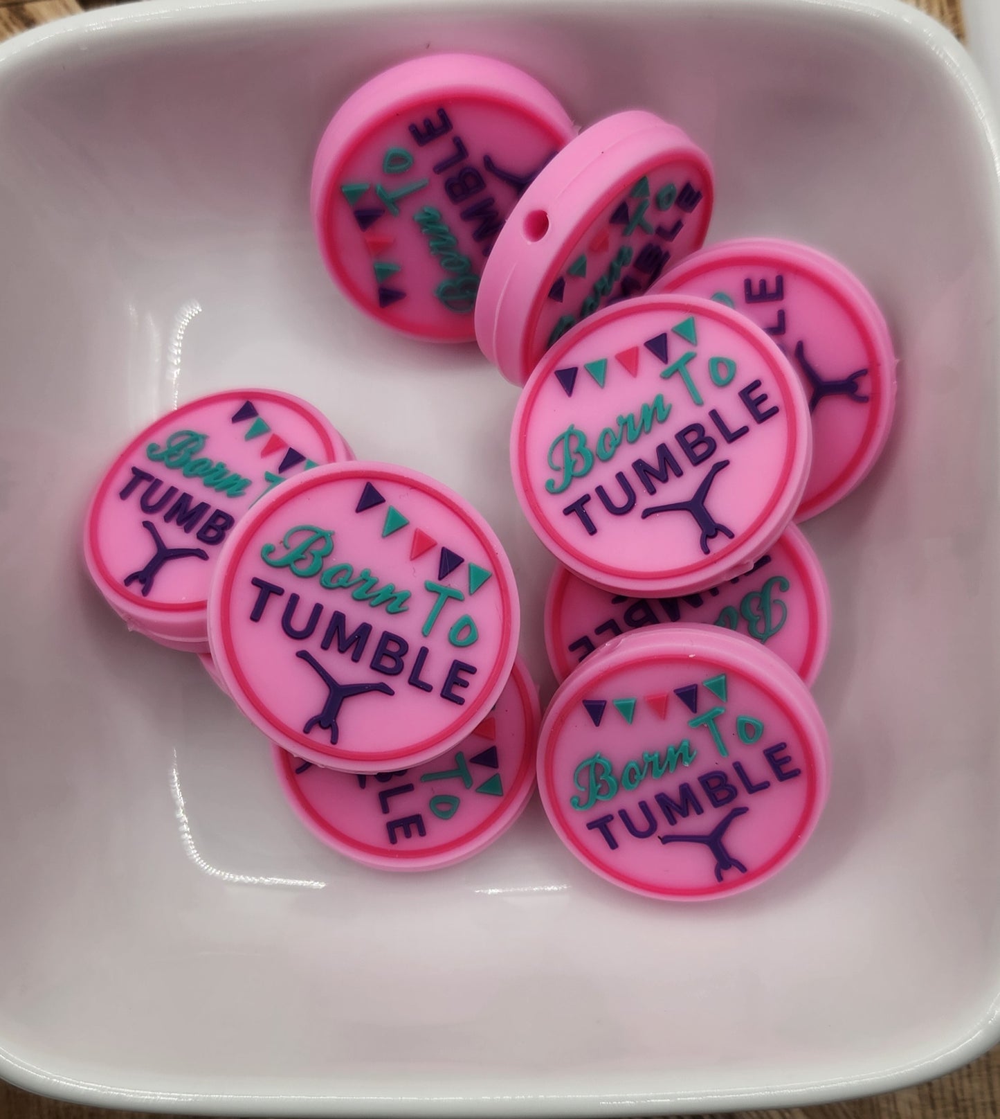 Born to Tumble Silicone focal bead