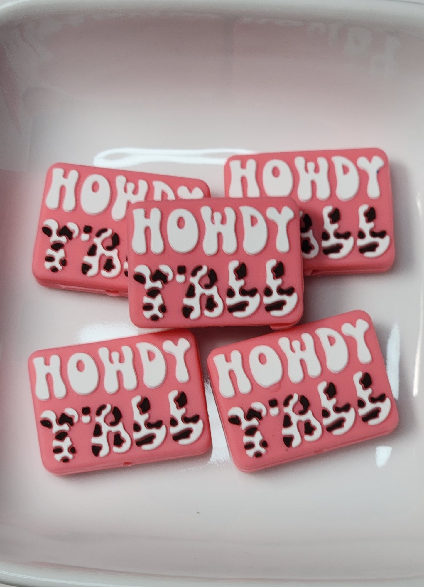Western Themed Silicone focal beads