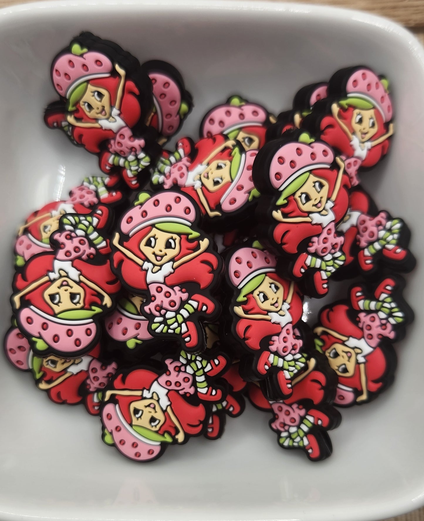 Strawberry Girl Silicone focal beads
