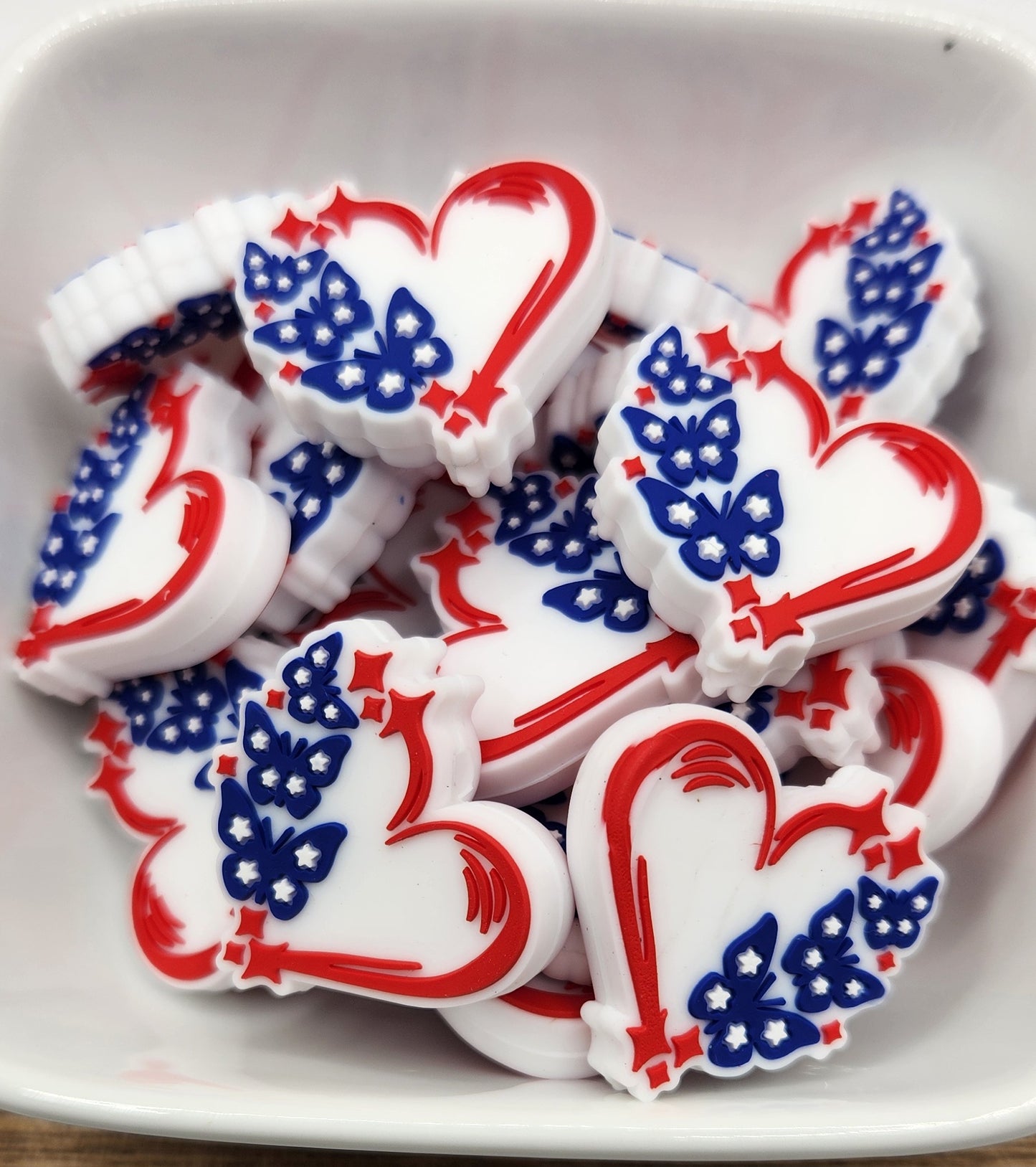 Patriotic Themed Silicone focal beads