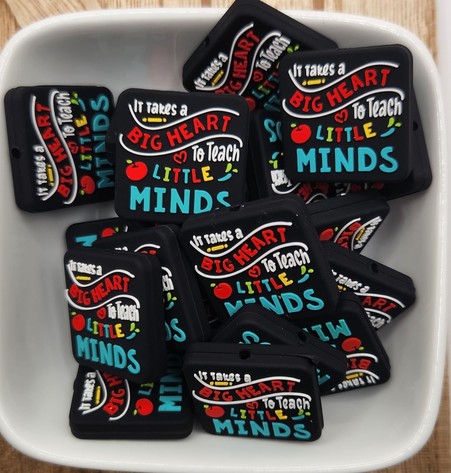 Big heart Little minds Silicone focal bead