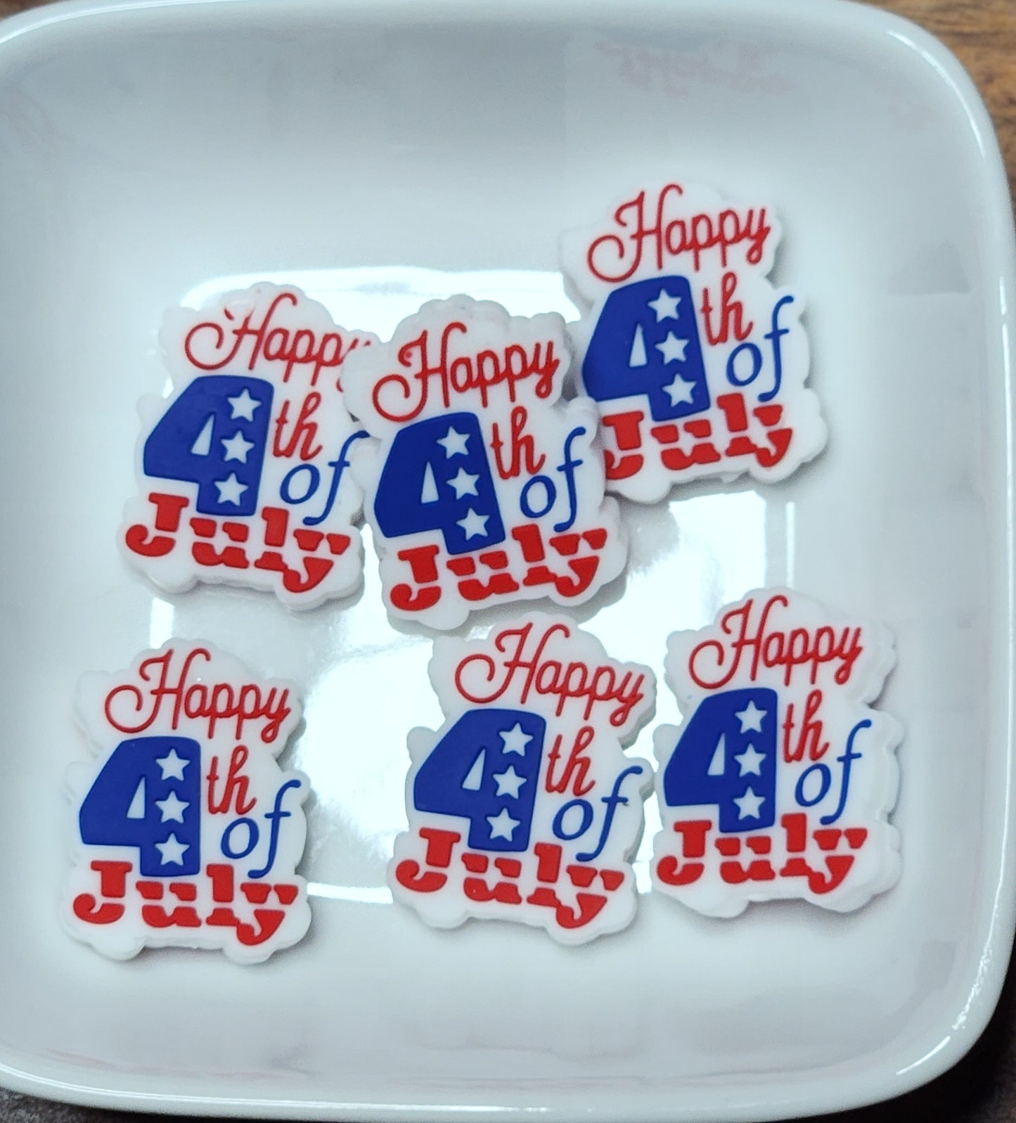 Patriotic Silicone focal beads
