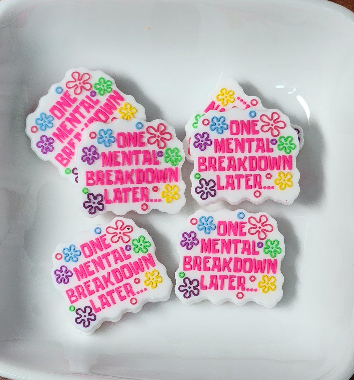 Sayings Silicone focal beads