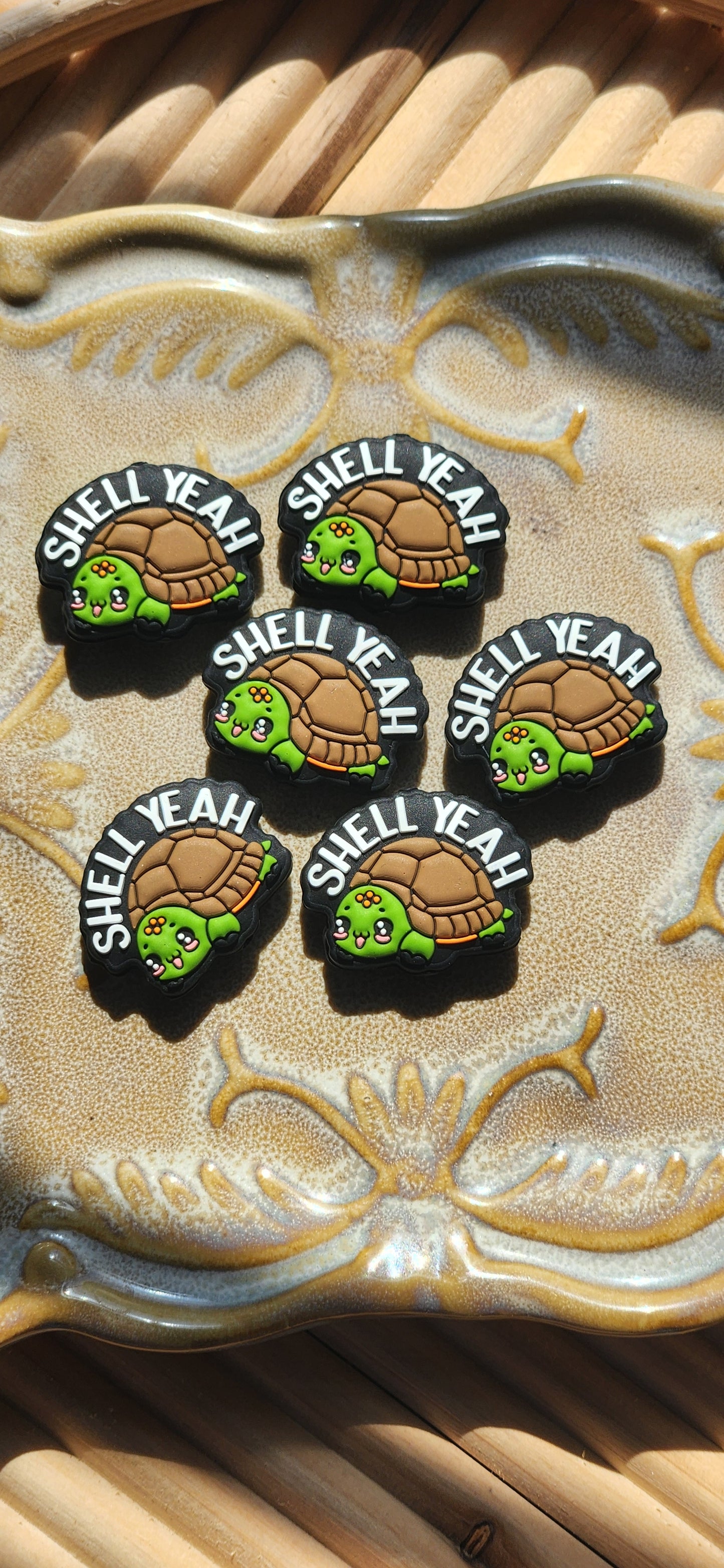 Turtle Shell silicone focal beads