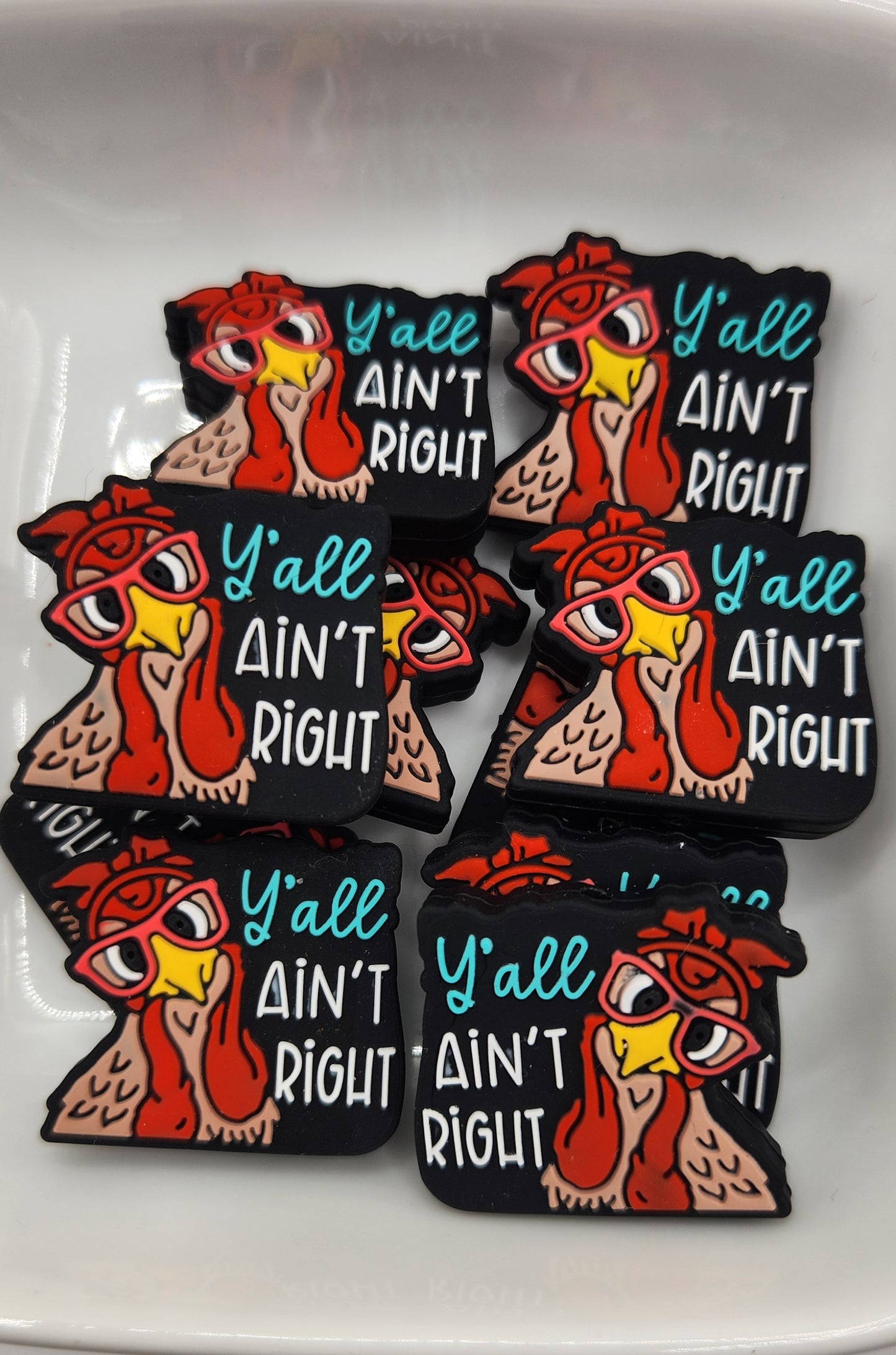 Ain't Right silicone focal bead
