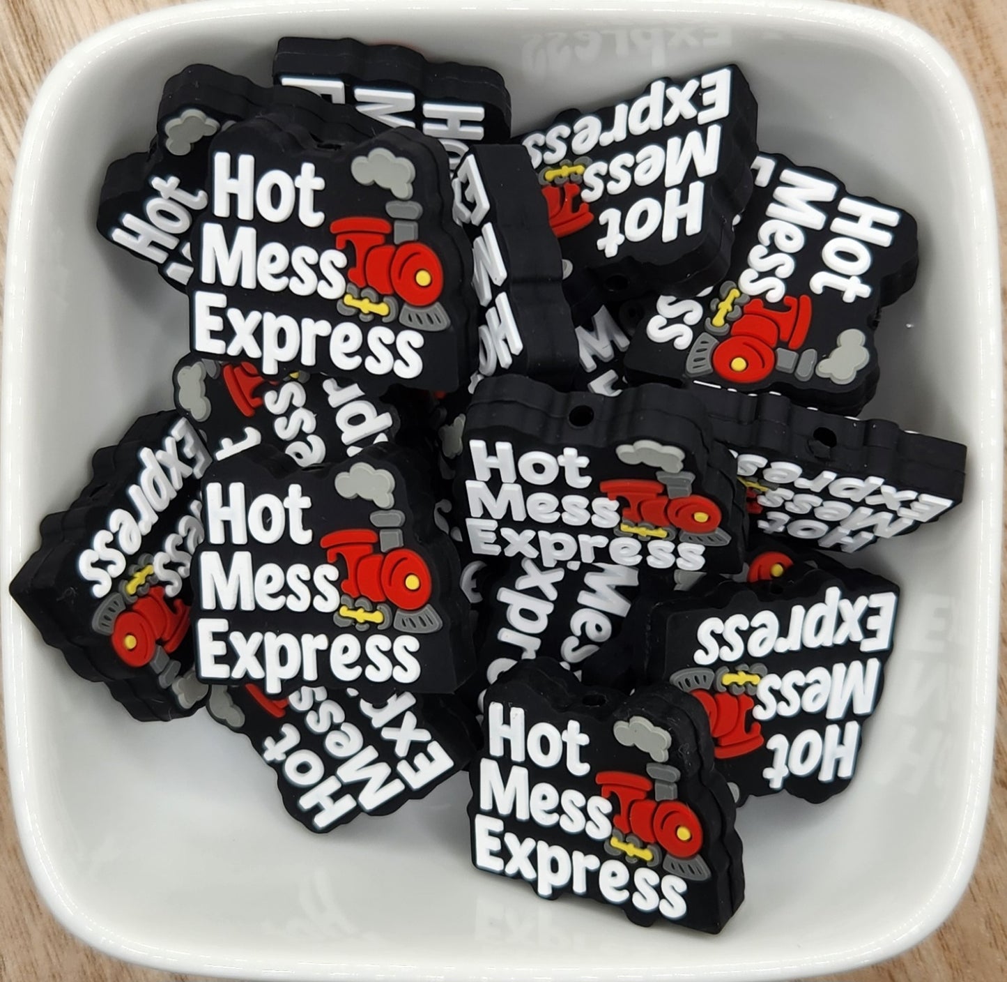 Hot Mess Silicone focal bead