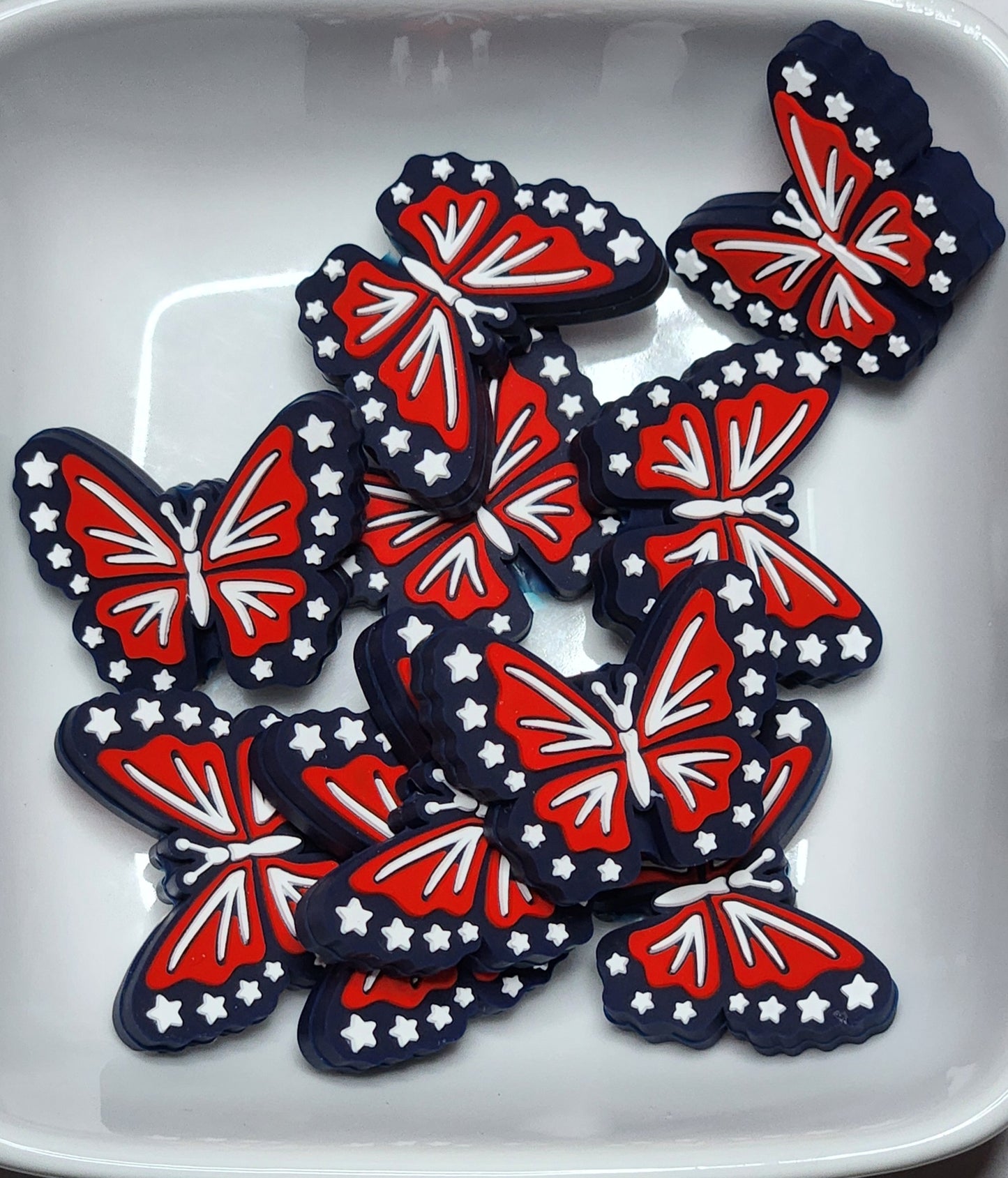 Patriotic Silicone focal beads