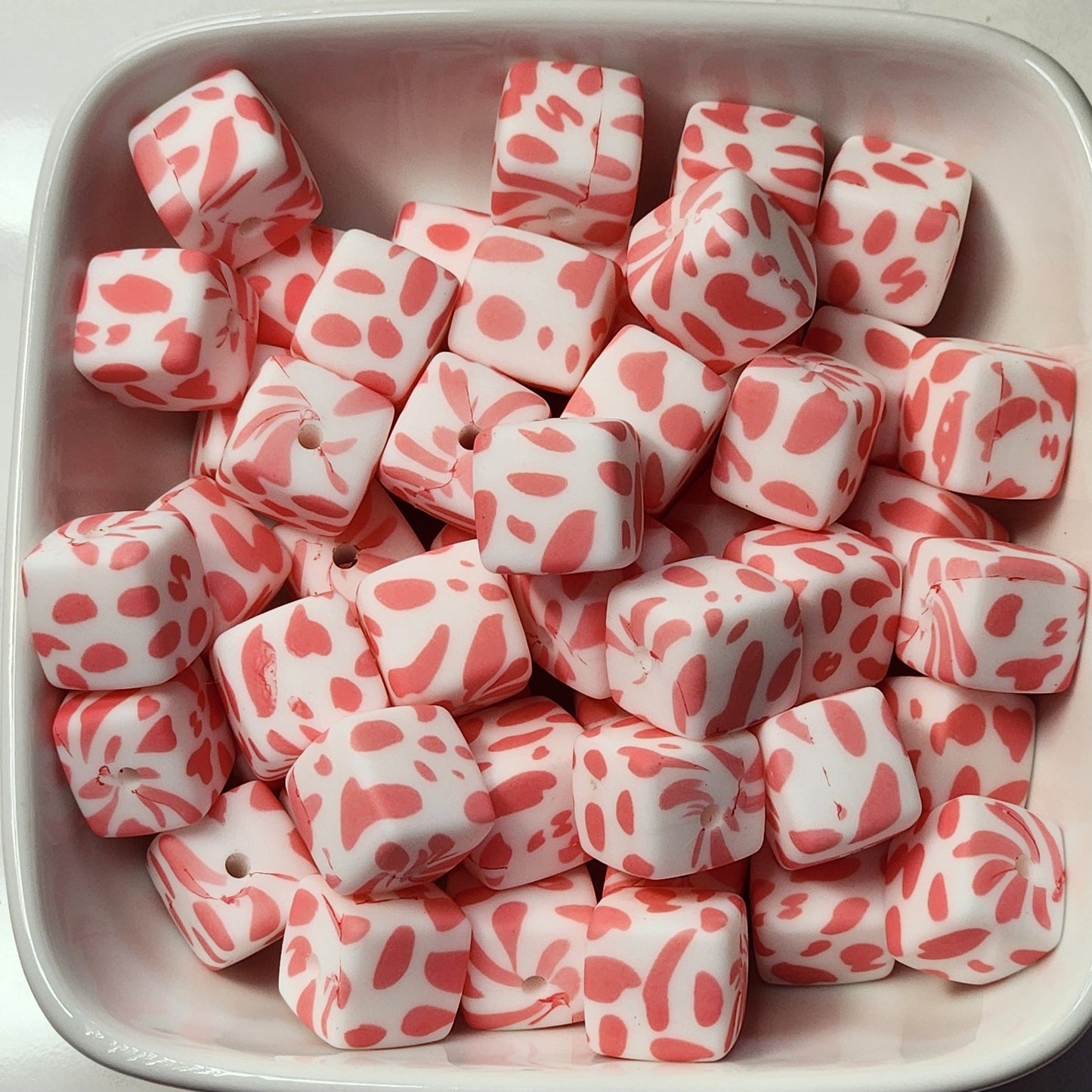 13.5 mm Square silicone beads *sold individually