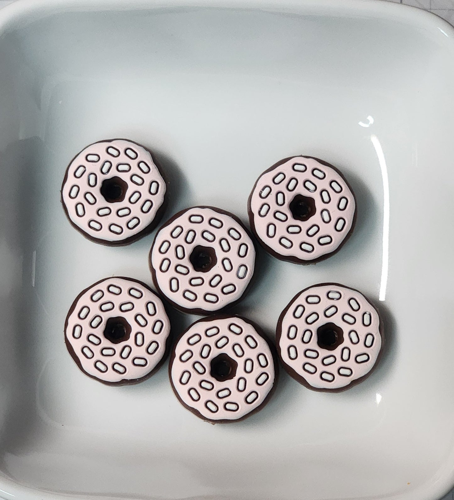 Chocolate Donut Silicone focal bead