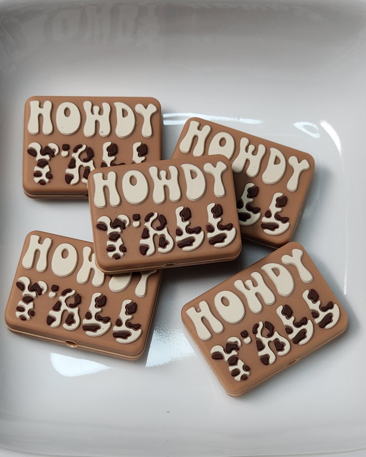 Western Themed Silicone focal beads