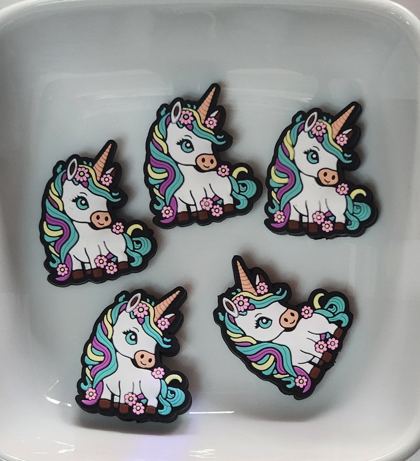 Unicorn silicone focal bead