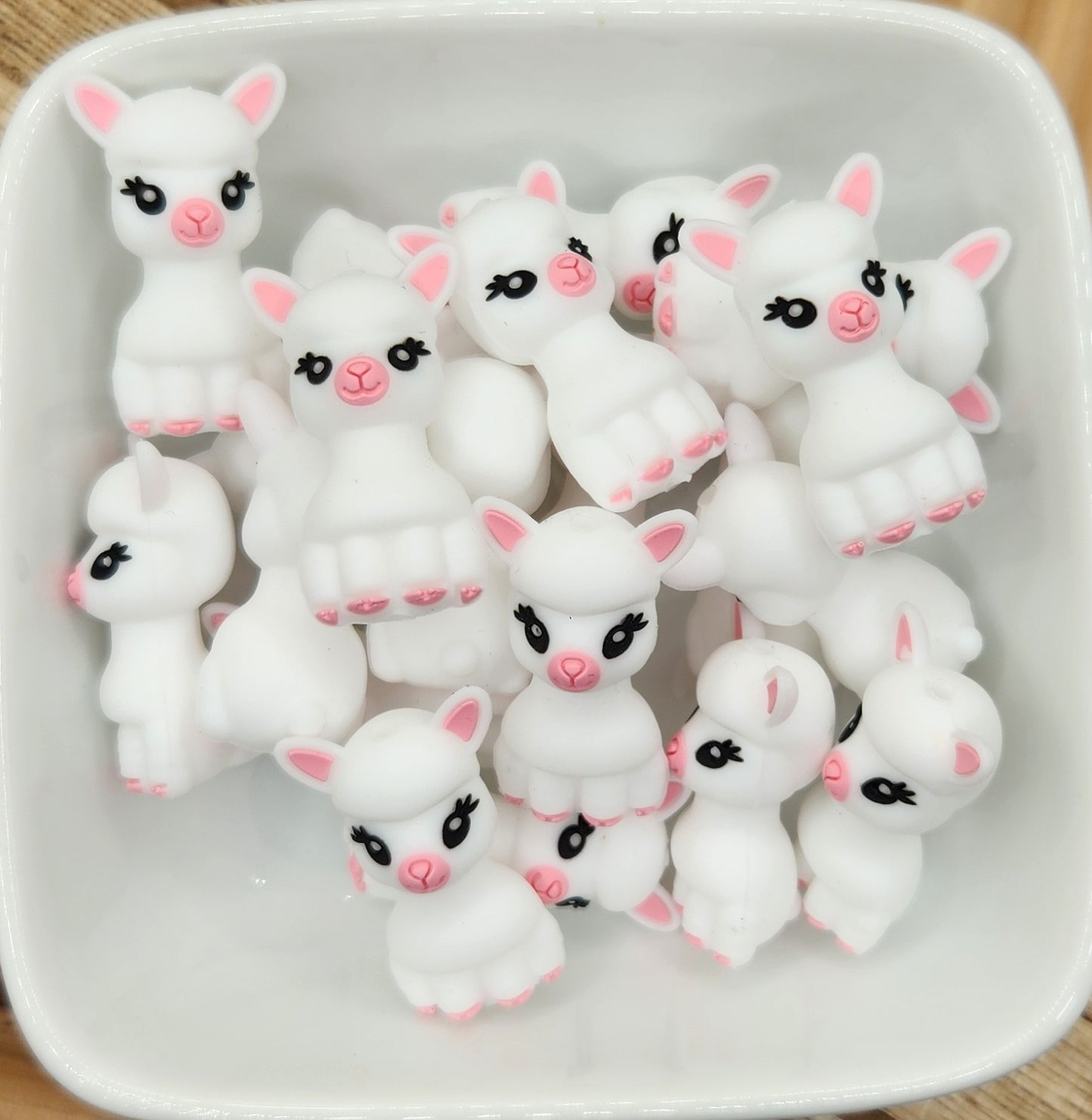3D Alpaca Silicone focal bead