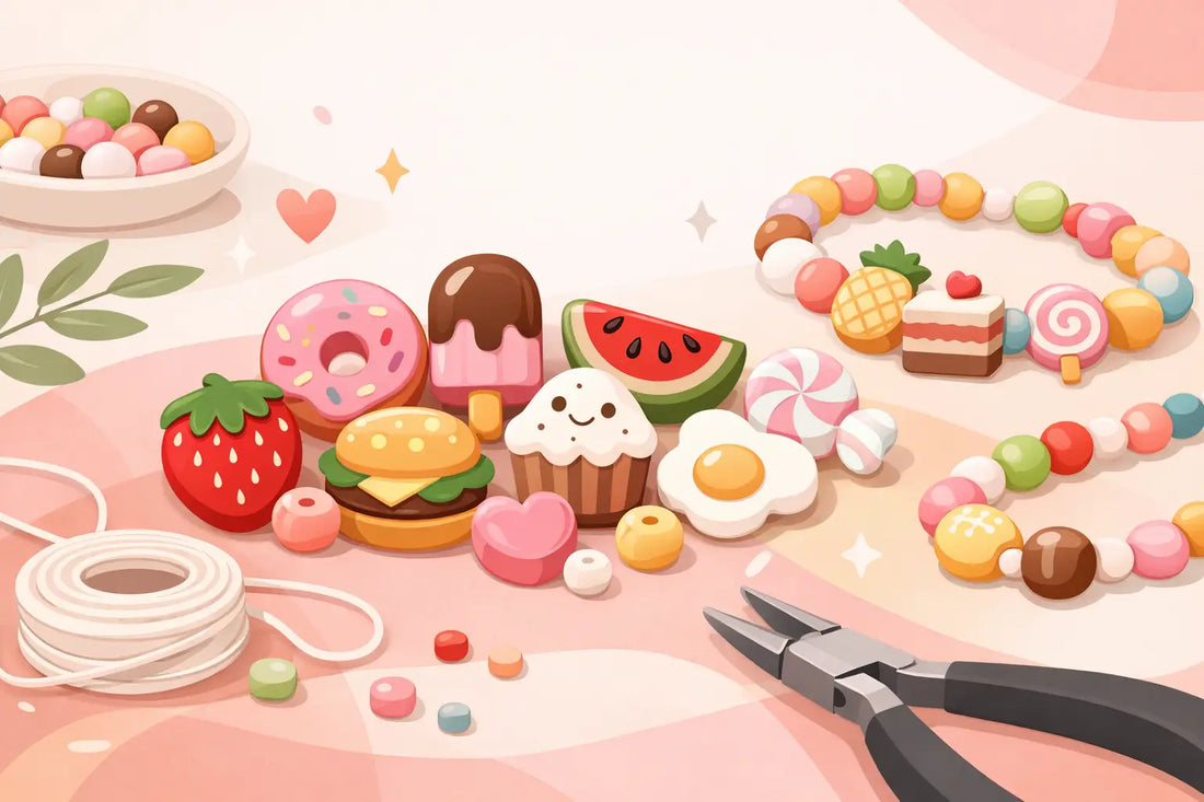 Food Themed Acrylic Beads for Sweet DIYs