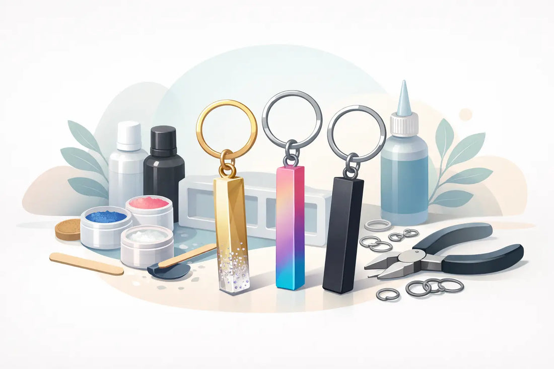 Bar Keychain Making Supplies for DIY Designs