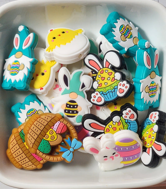 Easter silicone focal beads