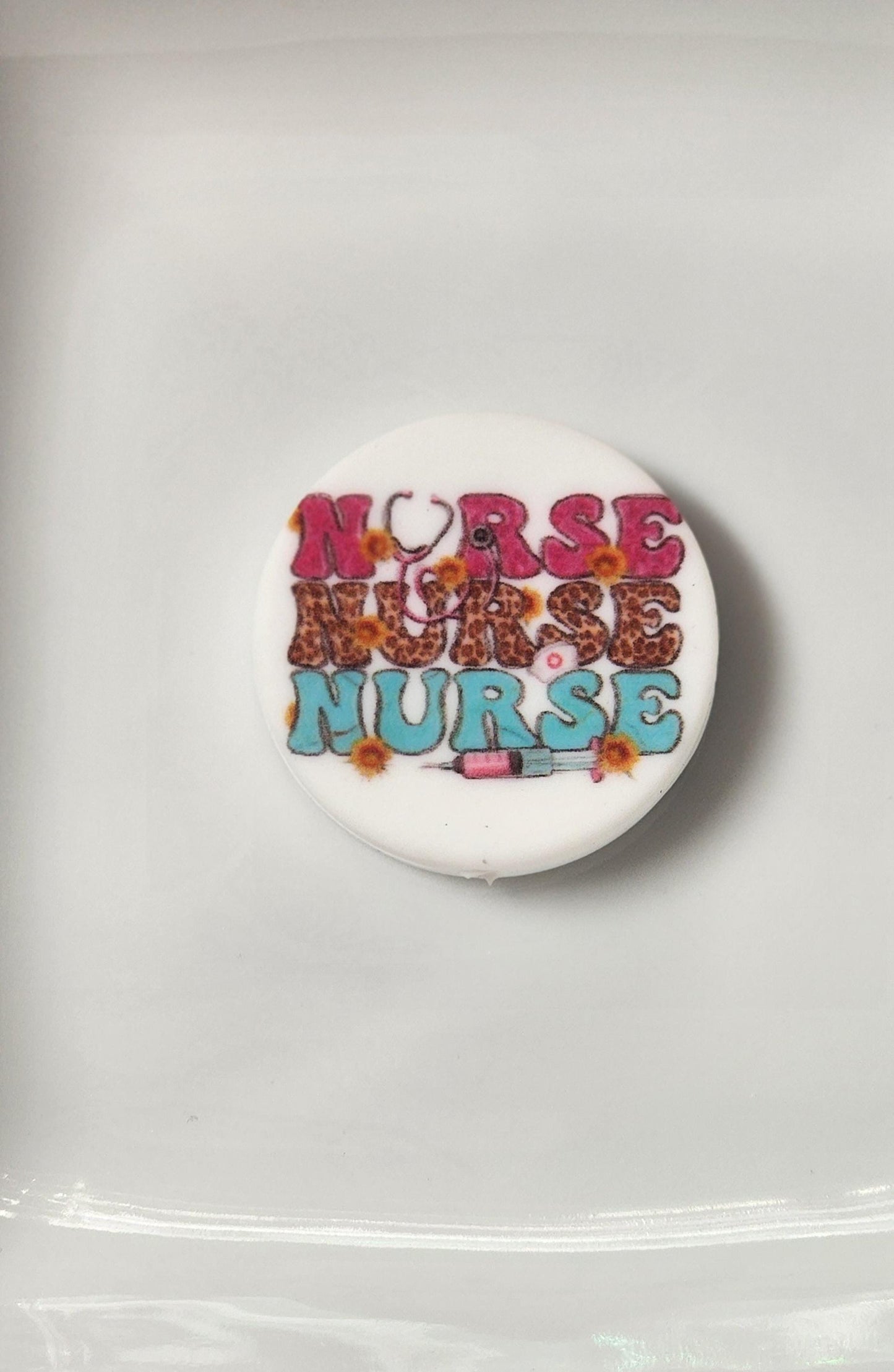 Nurse Silicone focal beads