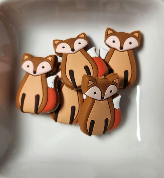 Fox Silicone focal bead