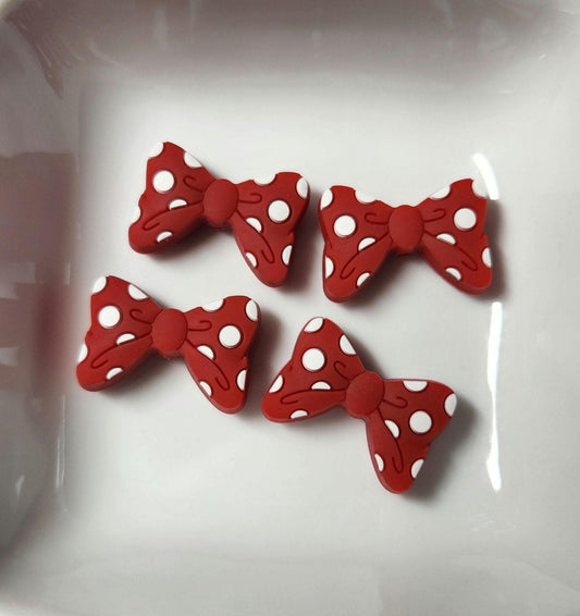 Bow Silicone focal beads