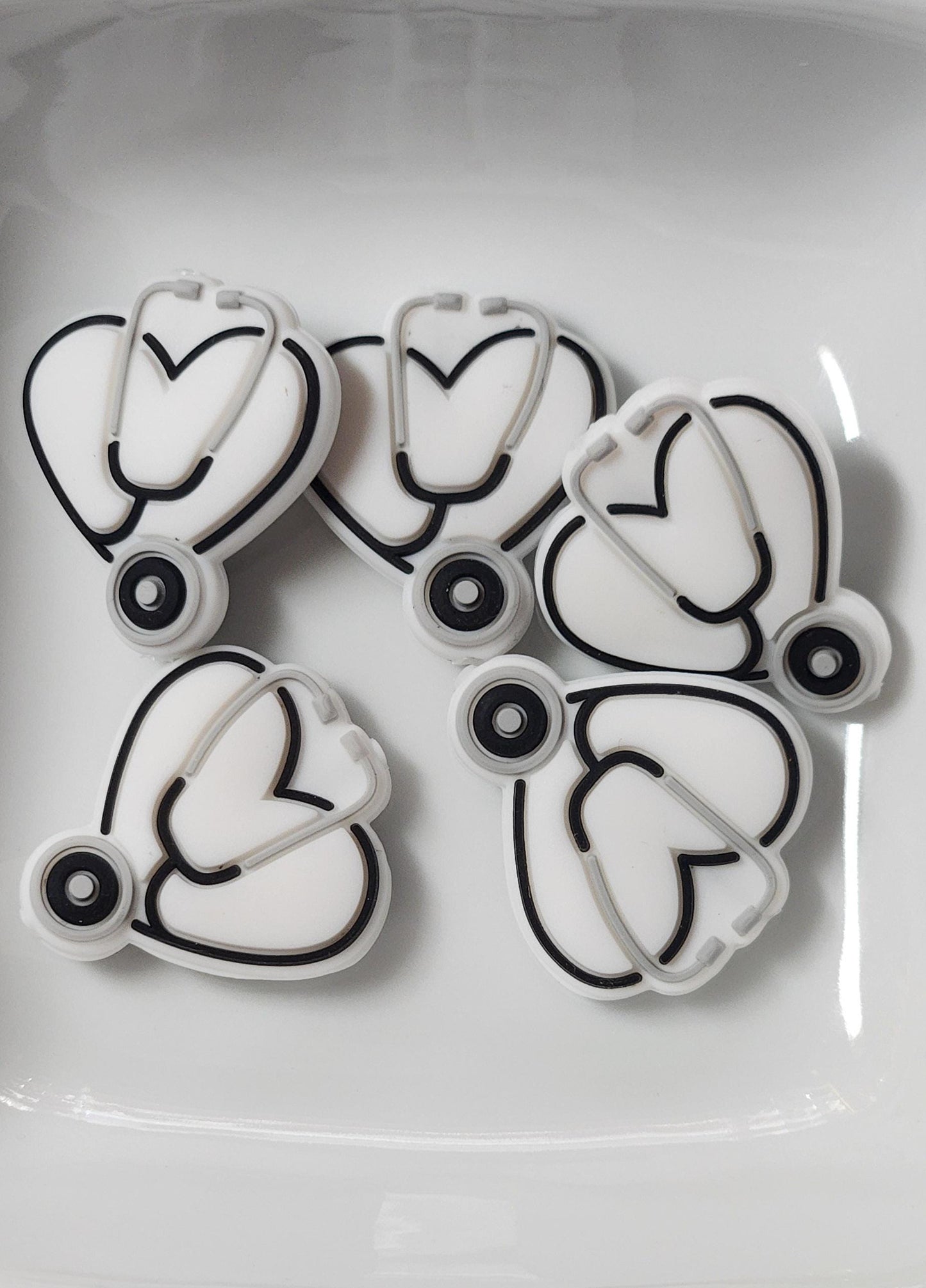 Nurse Silicone focal beads